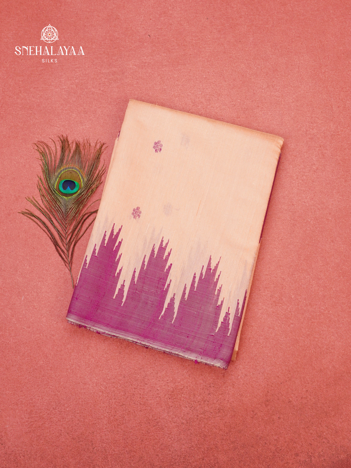 Cream Dupion Silk Saree