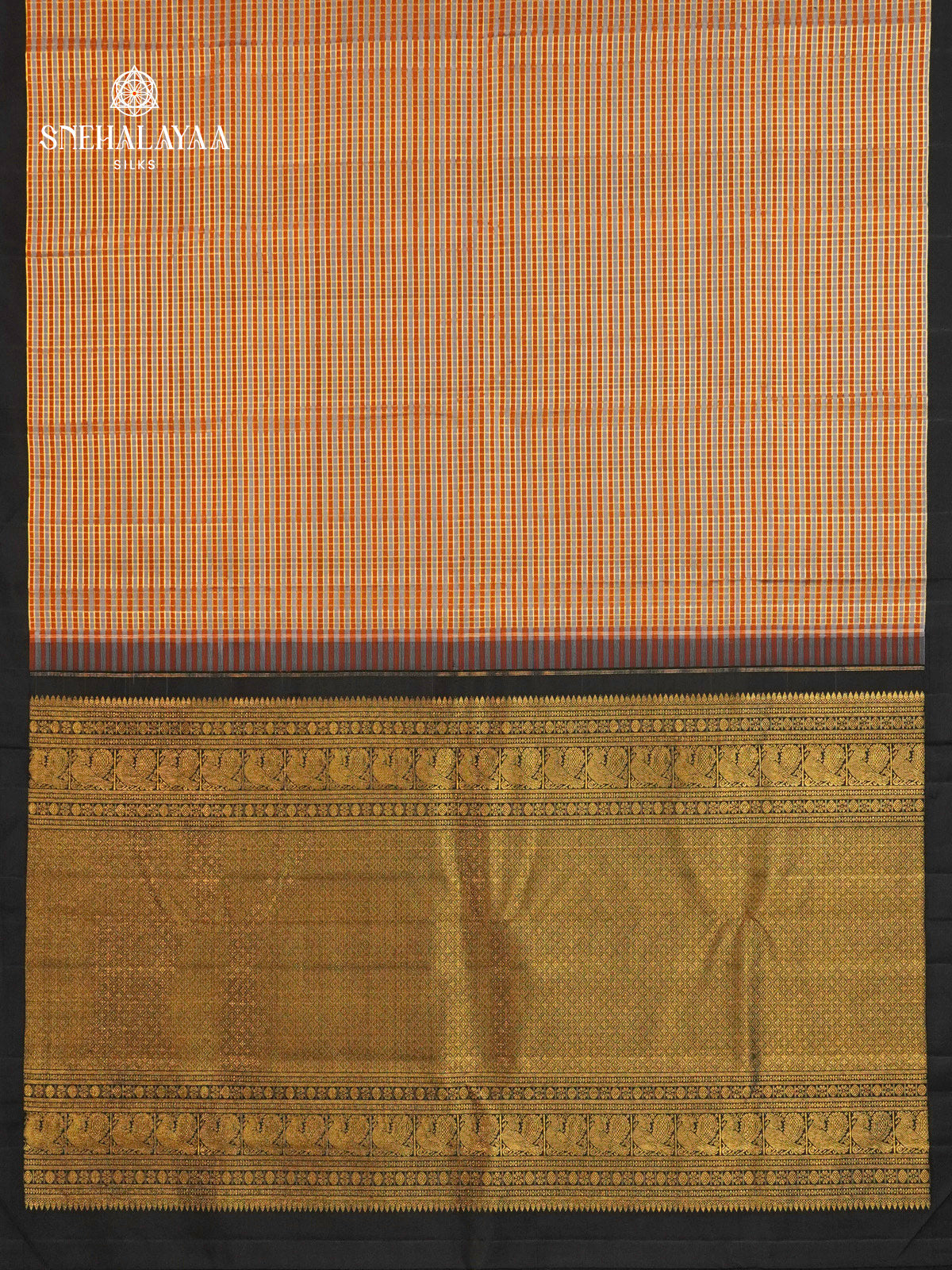 Metallic Gold Kanjivaram Silk Saree