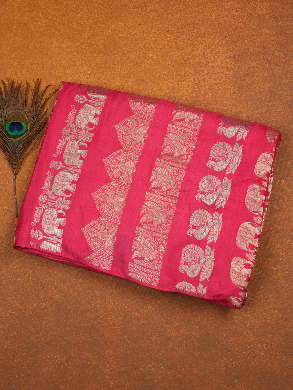 Pink Banaras Silk Saree