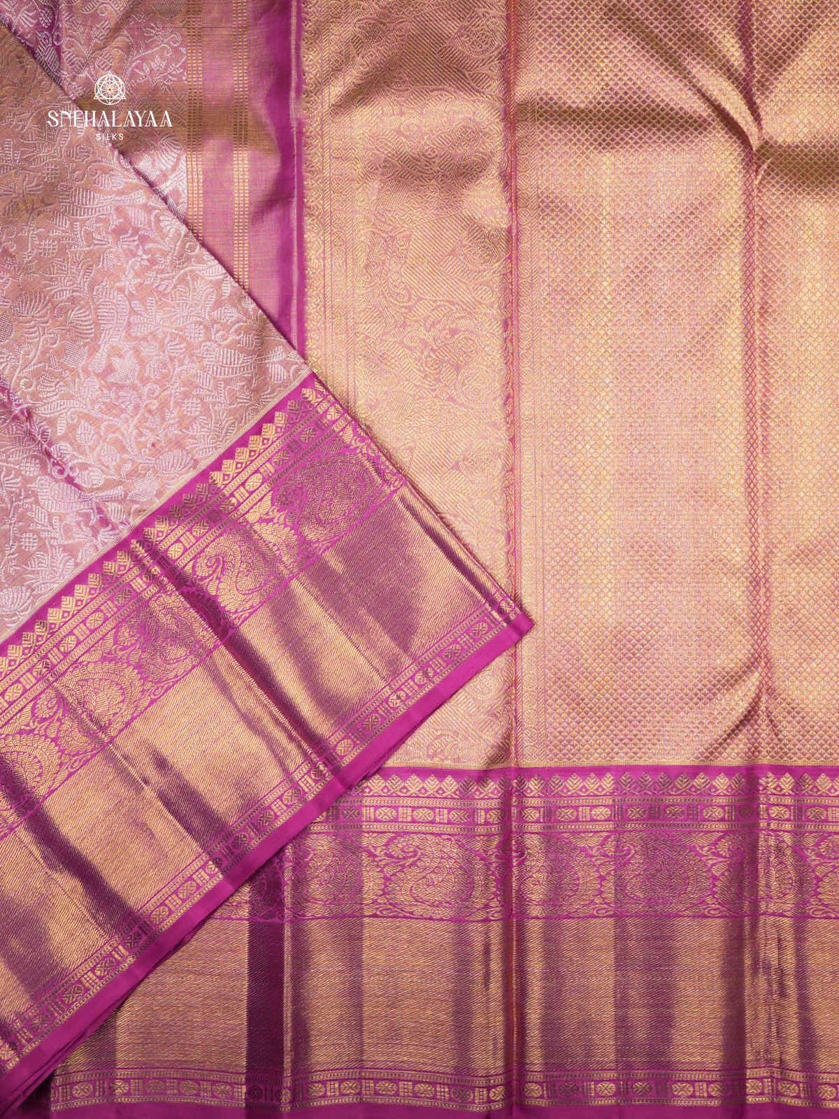 Blush Pink Kanjivaram Silk Saree