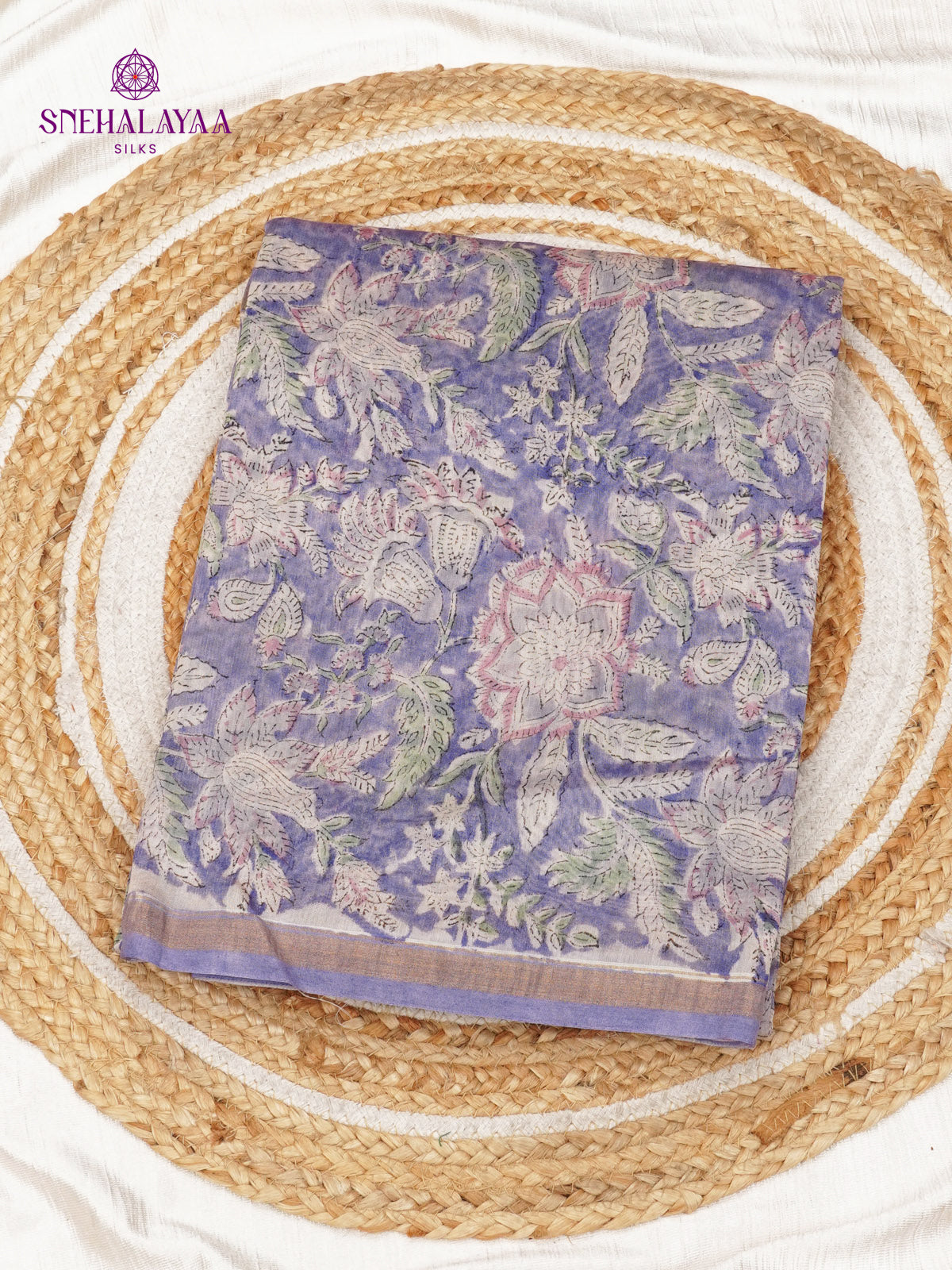 Lavender Chanderi Saree