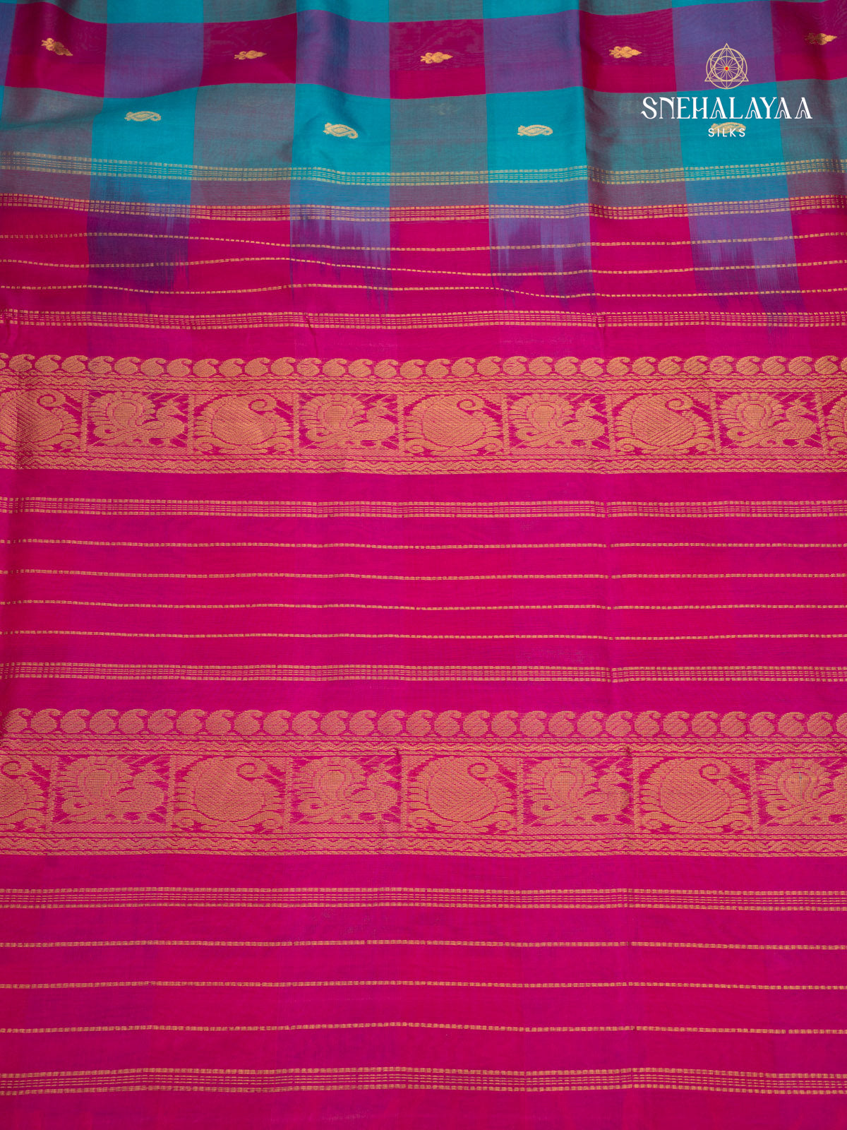 Blue Kanchi Silk Cotton Saree