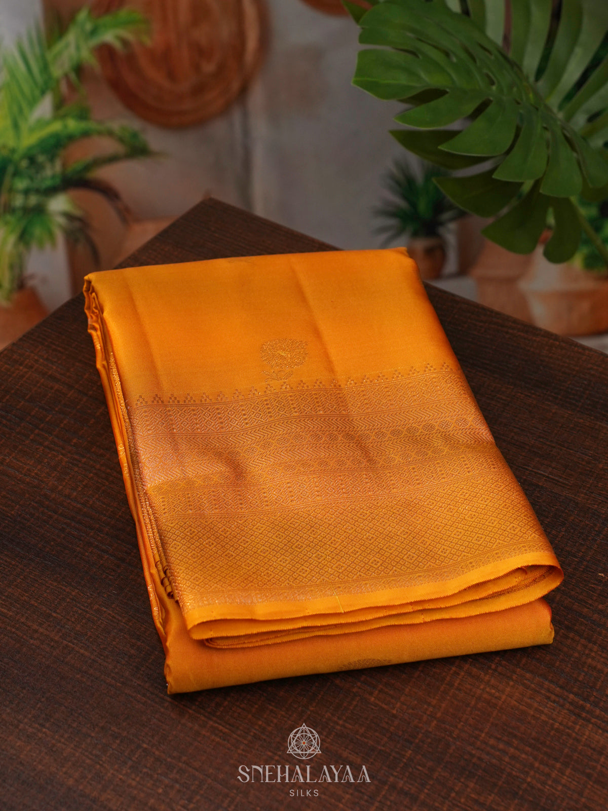 Yellow Kanjivaram Silk Saree