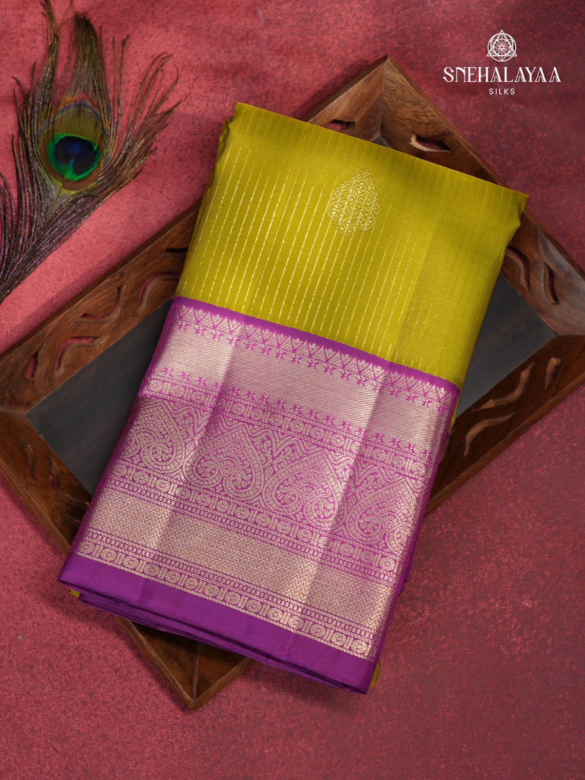 Mustard Yellow Kanjivaram Silk Saree