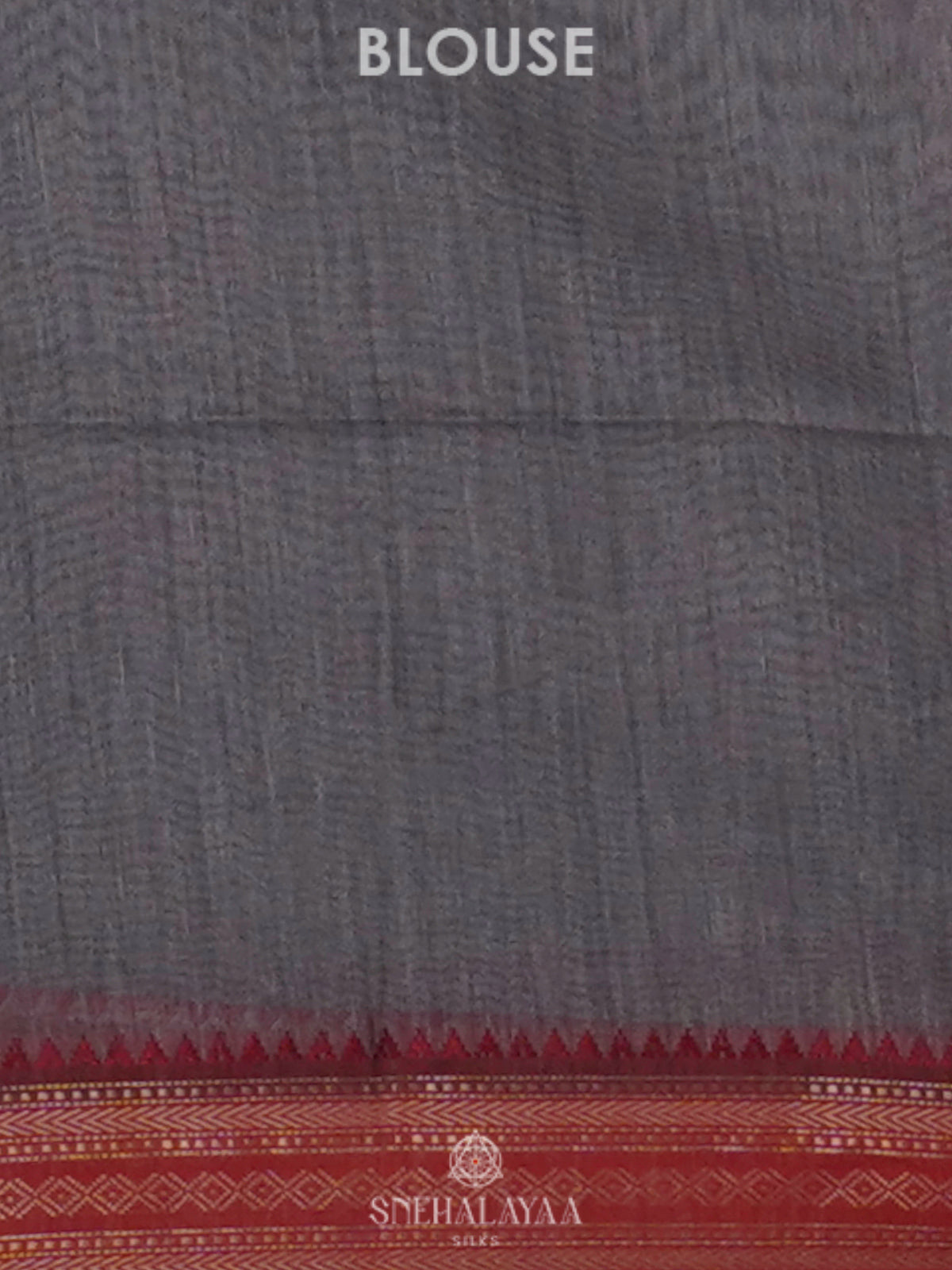 Grey Printed Linen Saree