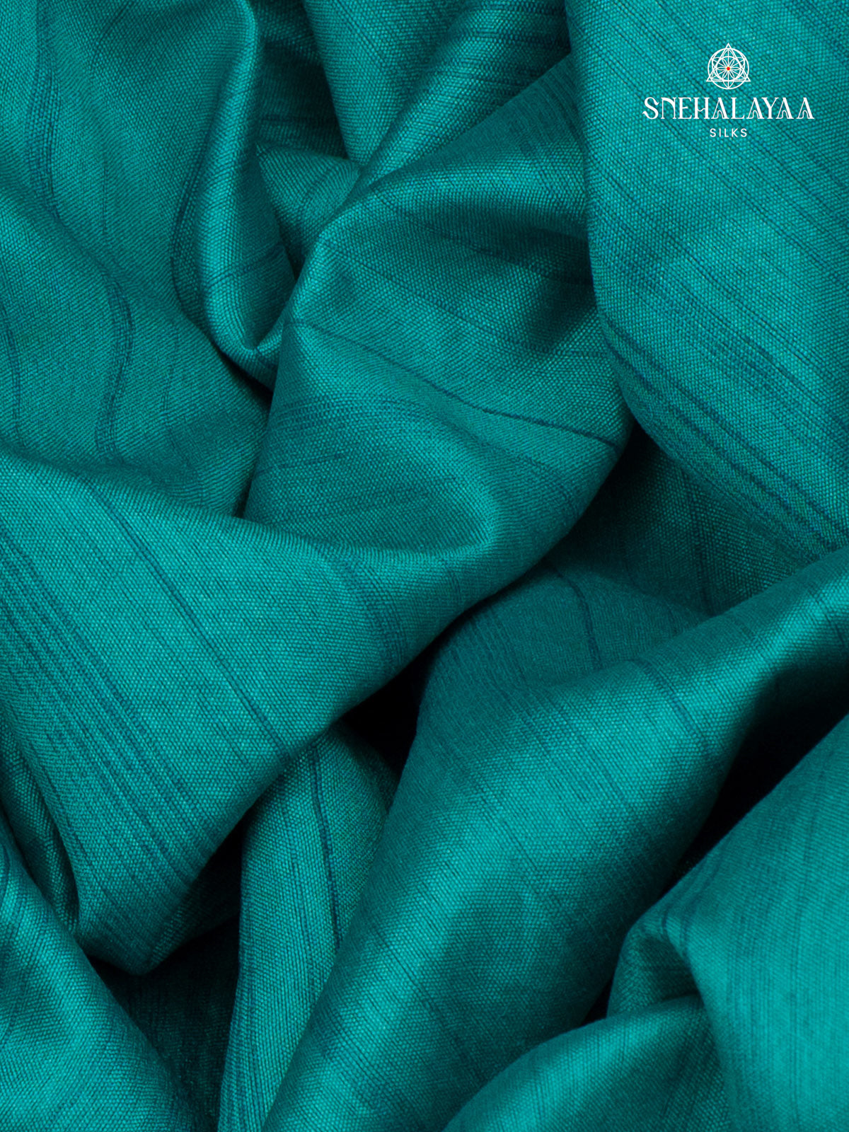 Teal Green Raw Silk Embroidery Saree
