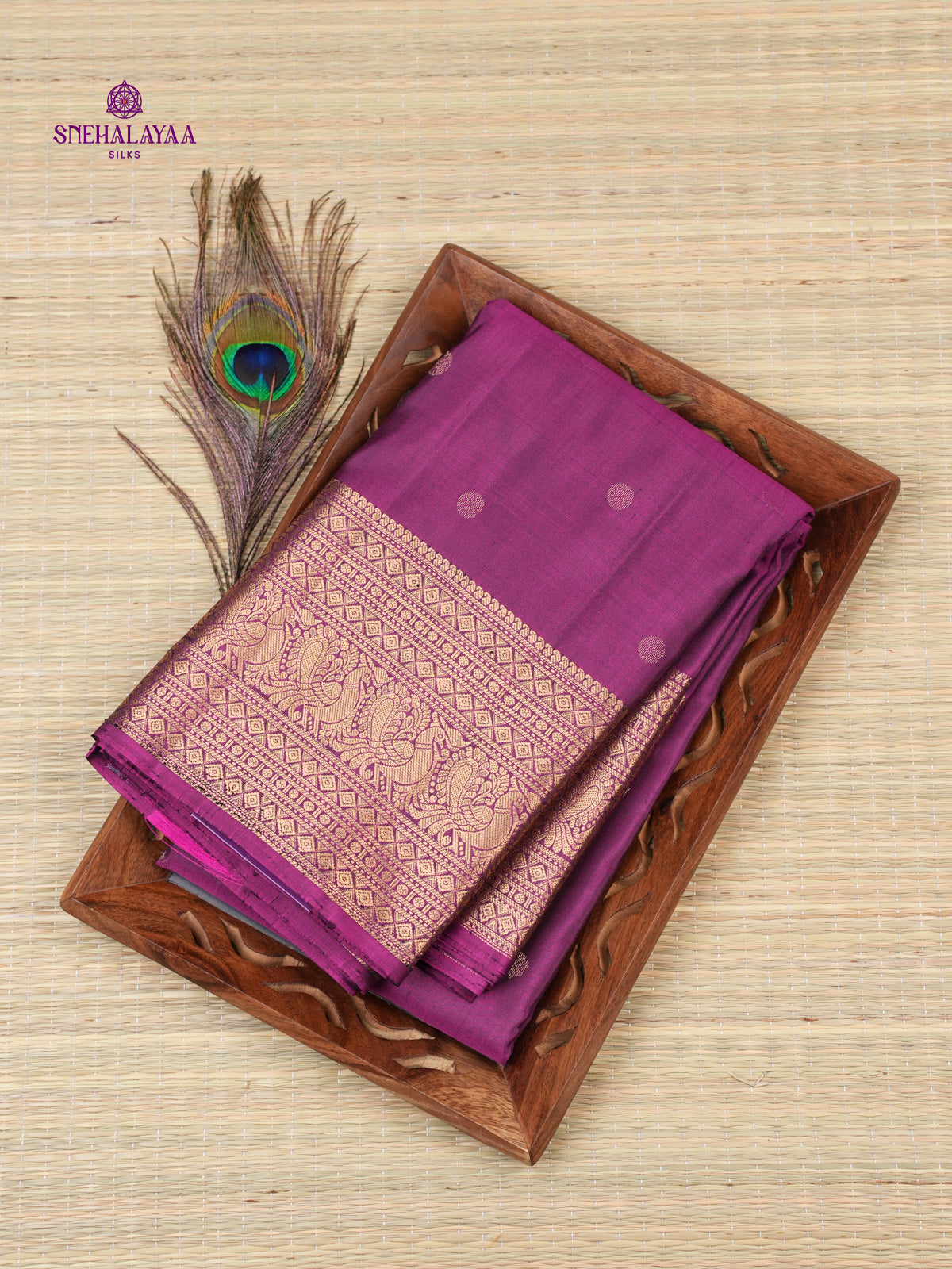 Purple Kanjivaram Silk Saree