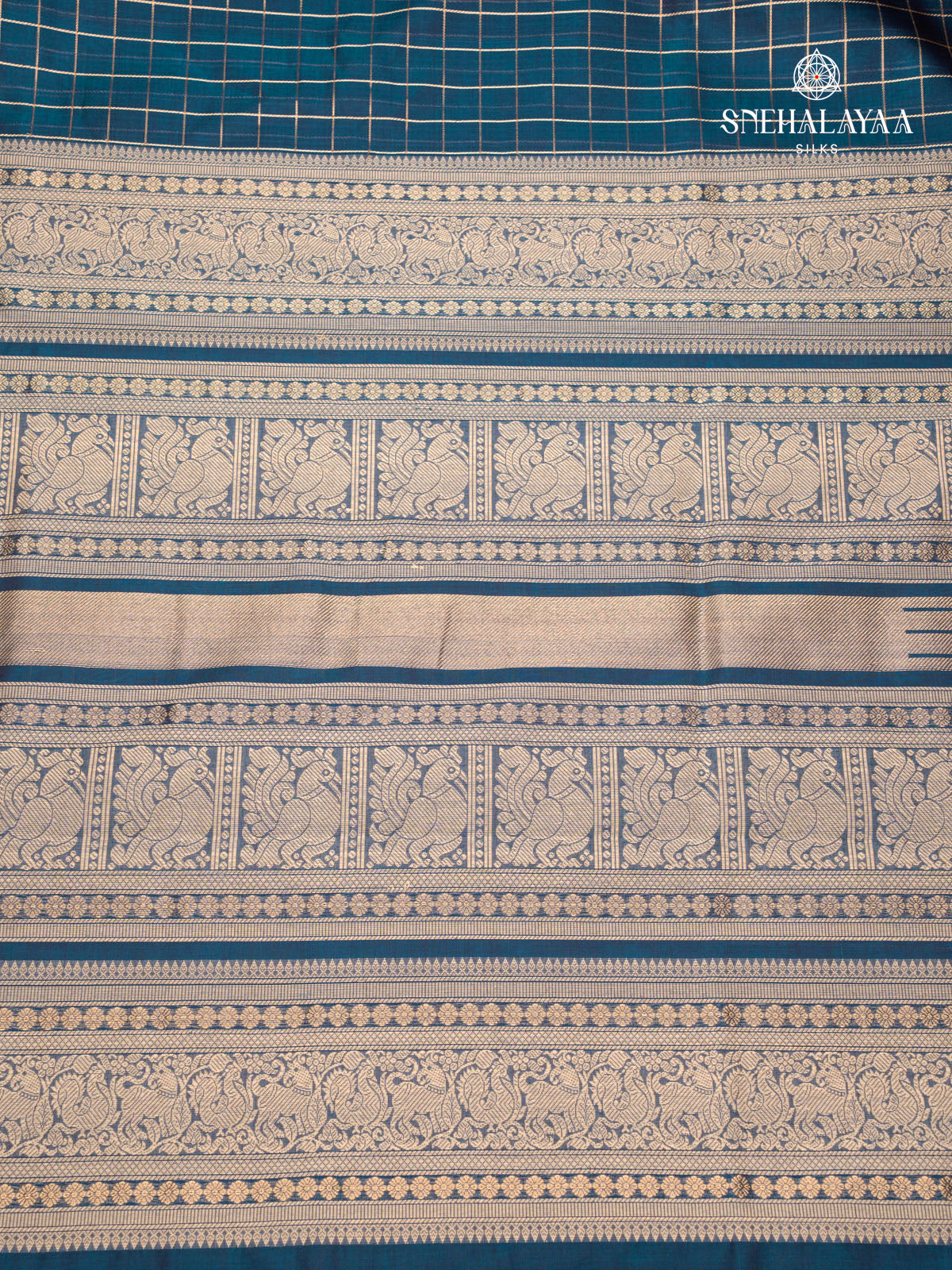 Blue Kanchi Silk Cotton Saree