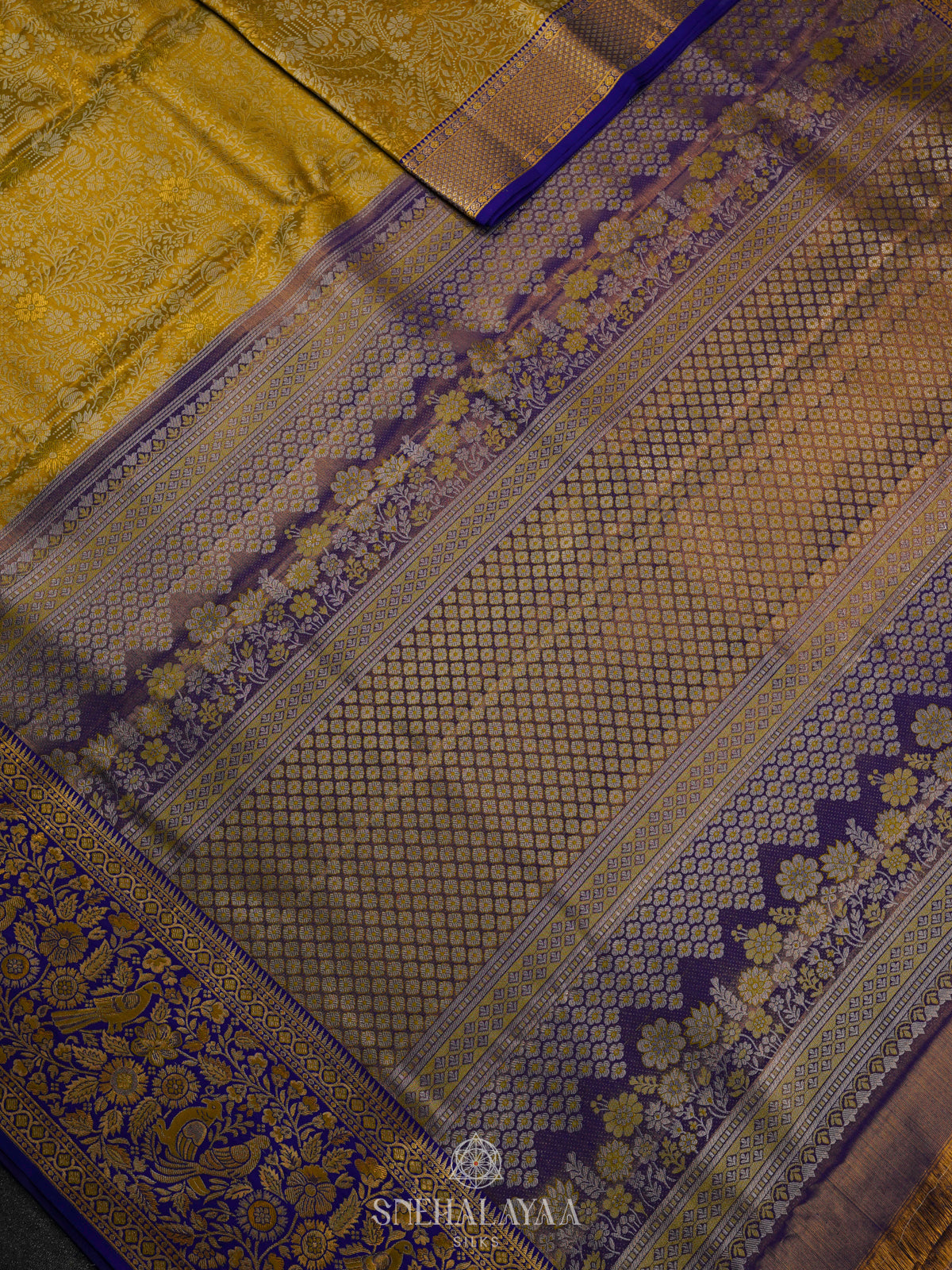 Yellow Kanjivaram Silk Saree