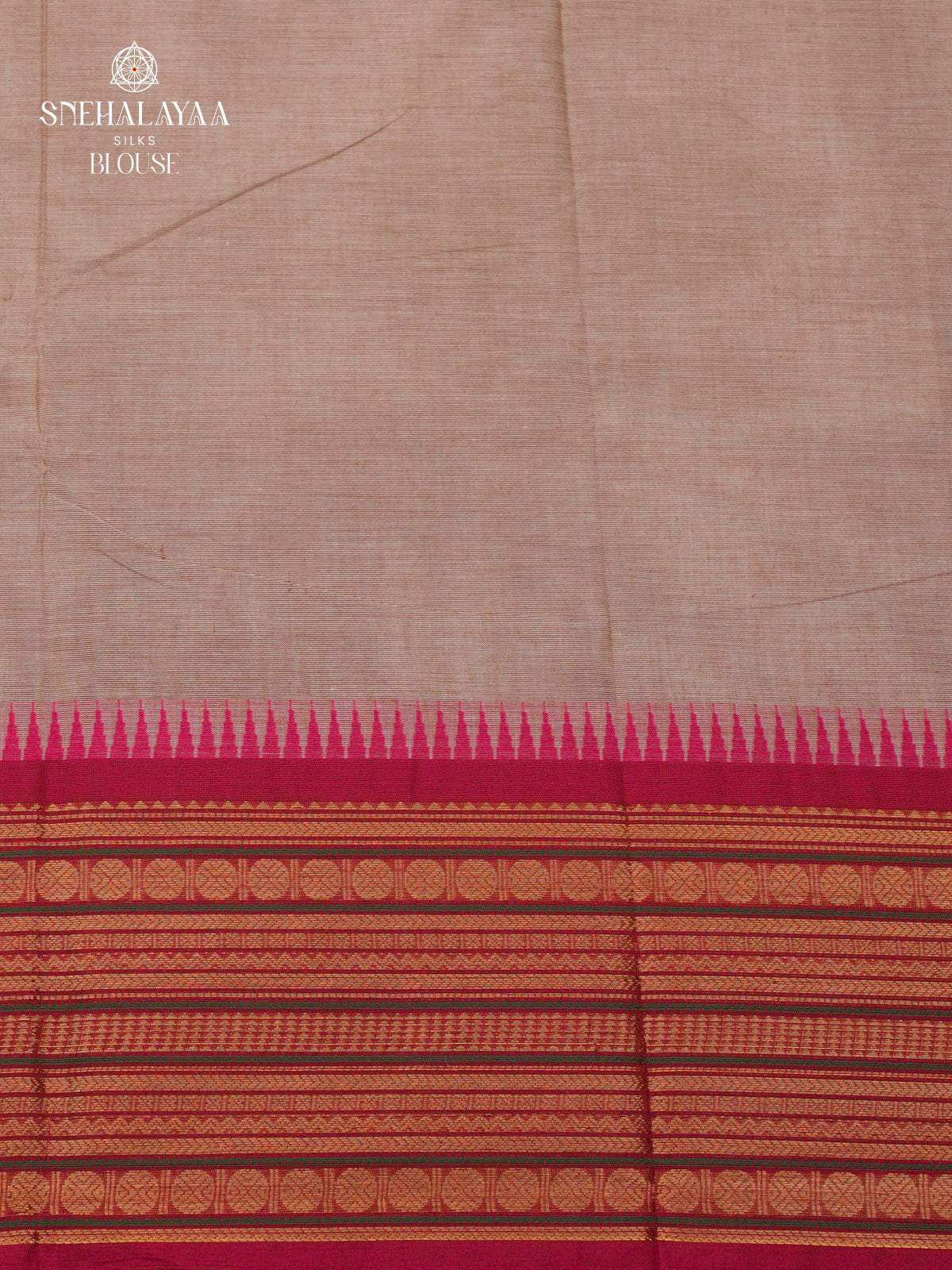 Beige Chettinad Cotton Saree