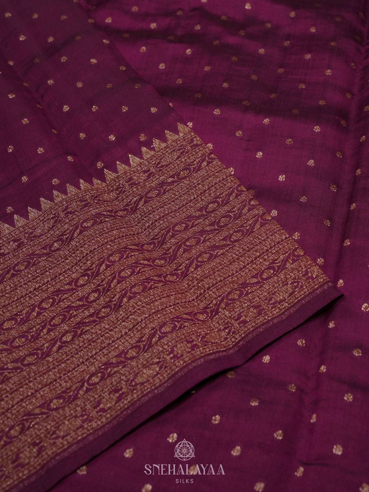 Purple Banaras Raw Silk Saree