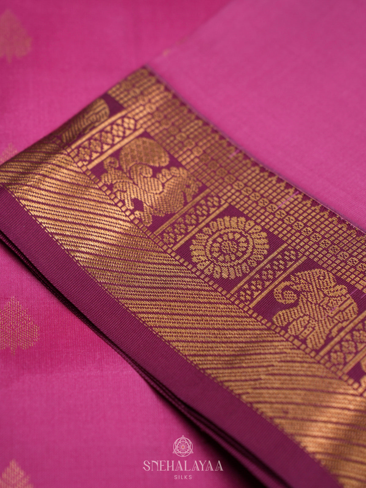 Pink Kanjivaram Silk Saree