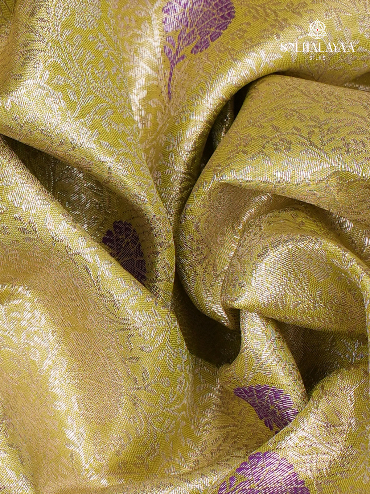 Chartreuse Green Art Silk Saree