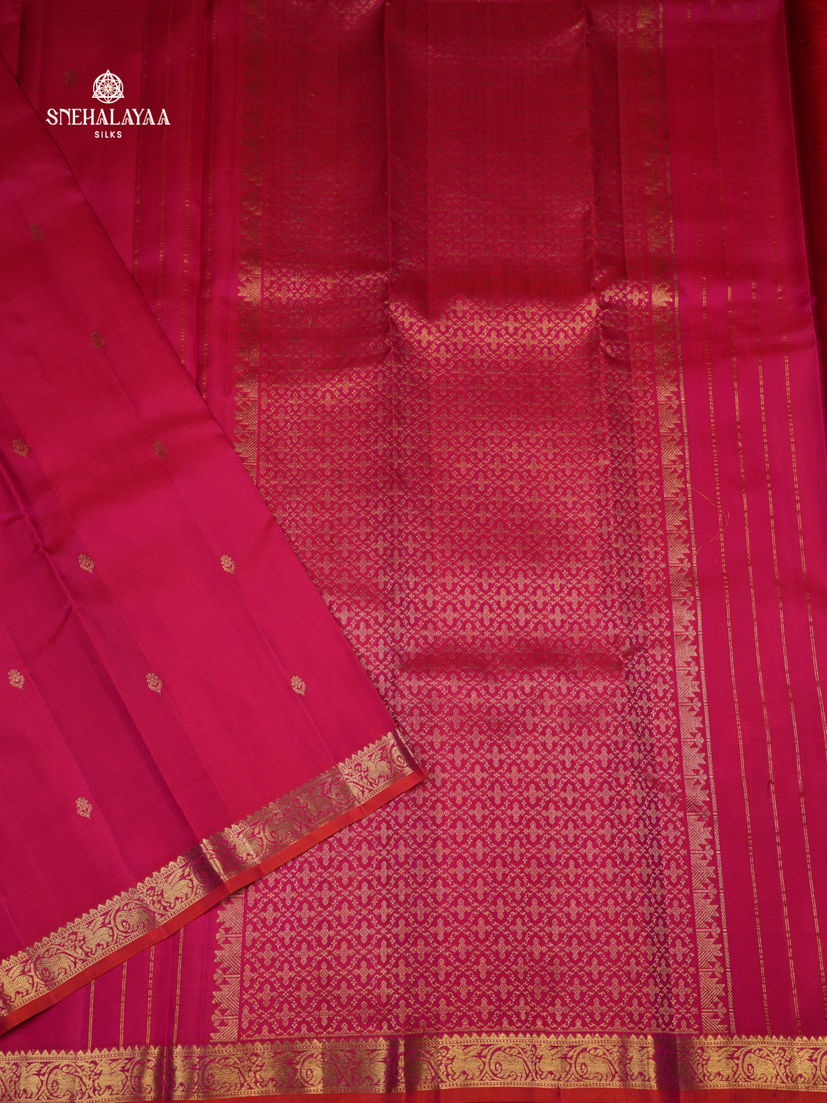 Rani Pink Kanjivaram Silk Saree