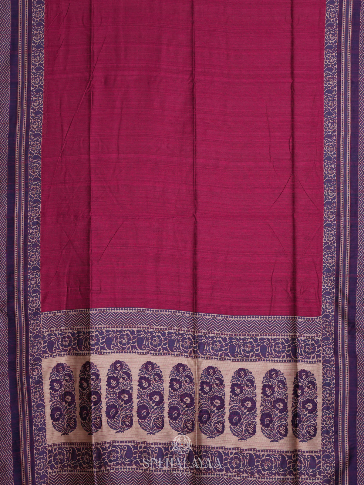 Pink Munga Tussar Saree