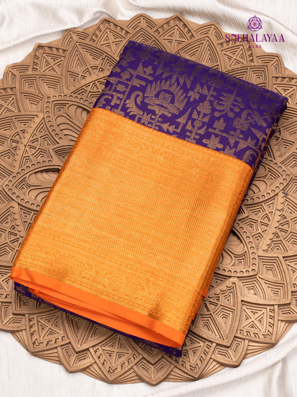 Violet Kancheevaram Silk Saree