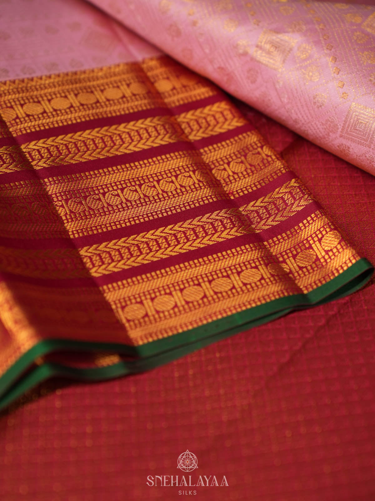 Pink Kanjivaram Silk Saree