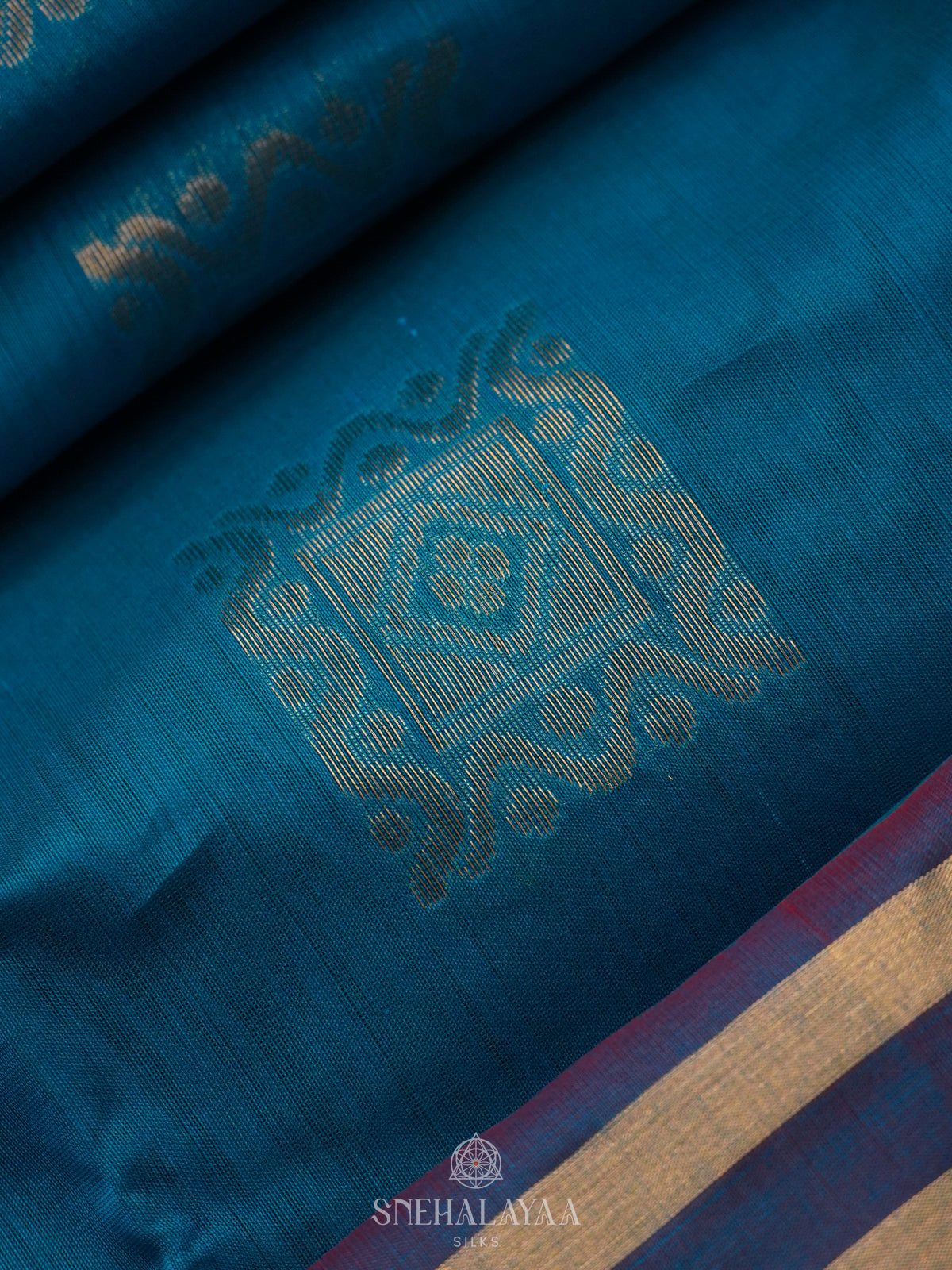 Blue Kanchi Silk Cotton Saree