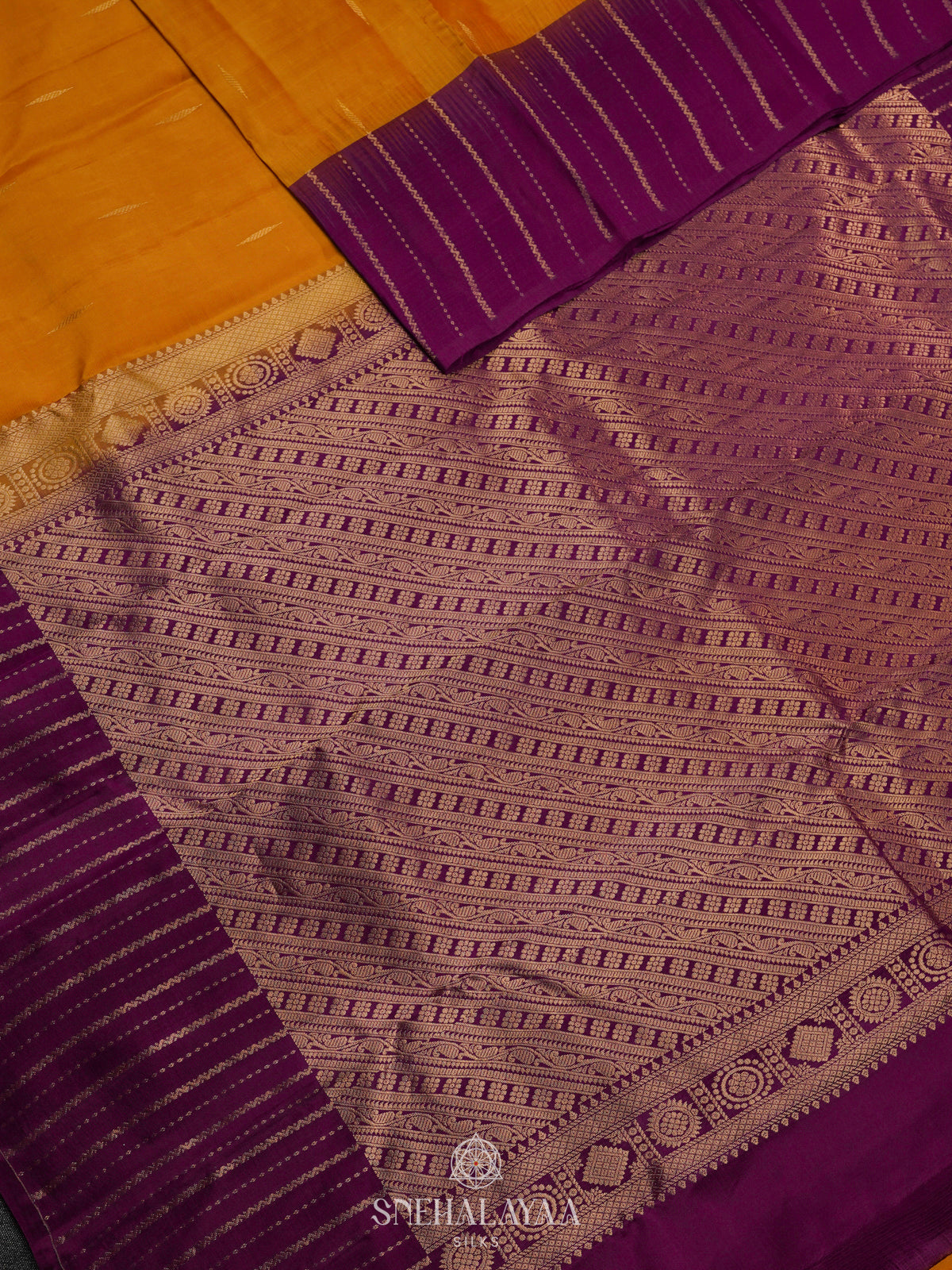 Mango Yellow Kanjivaram Silk Saree