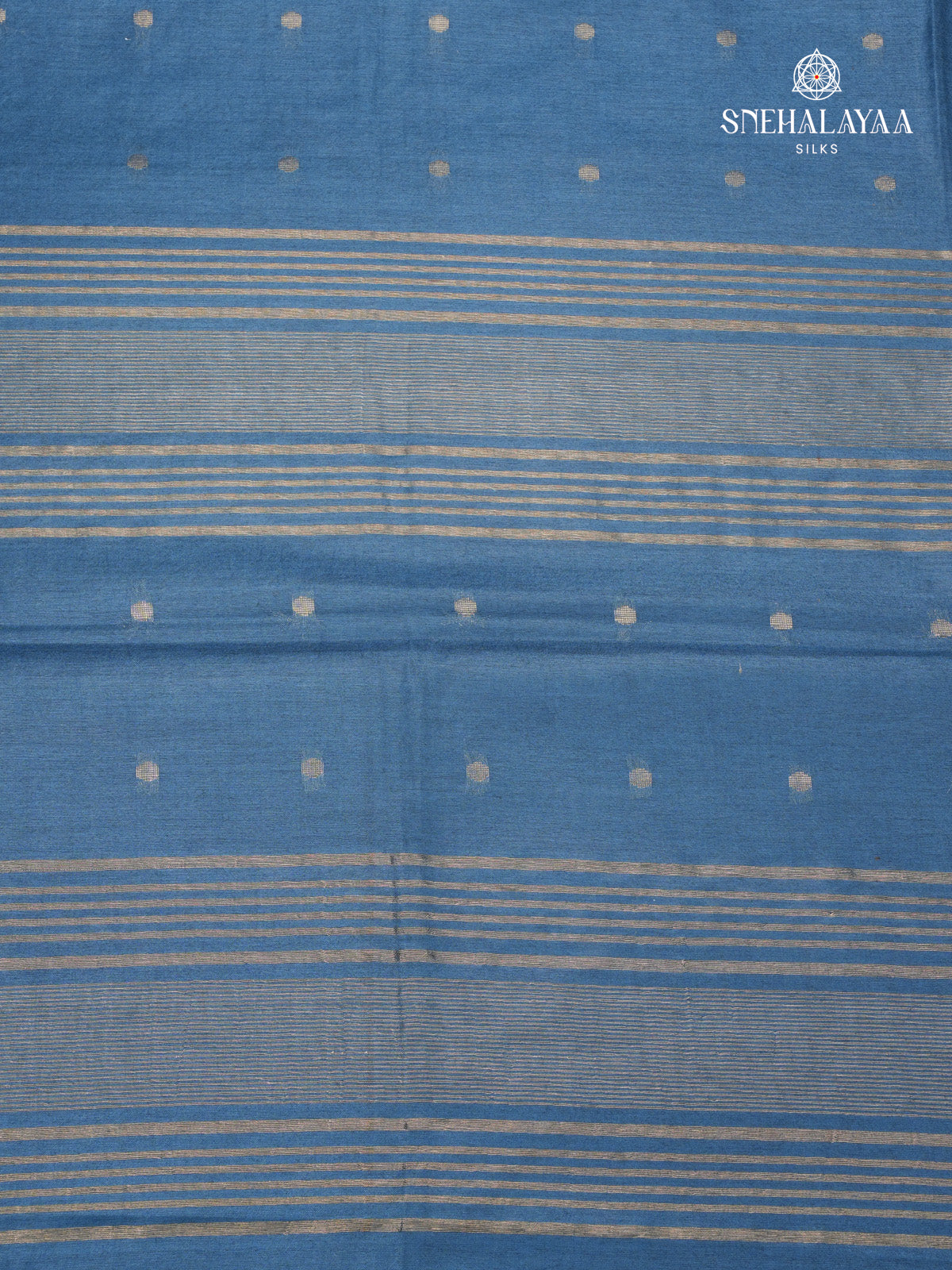 Teal Blue Bamboo Silk Saree