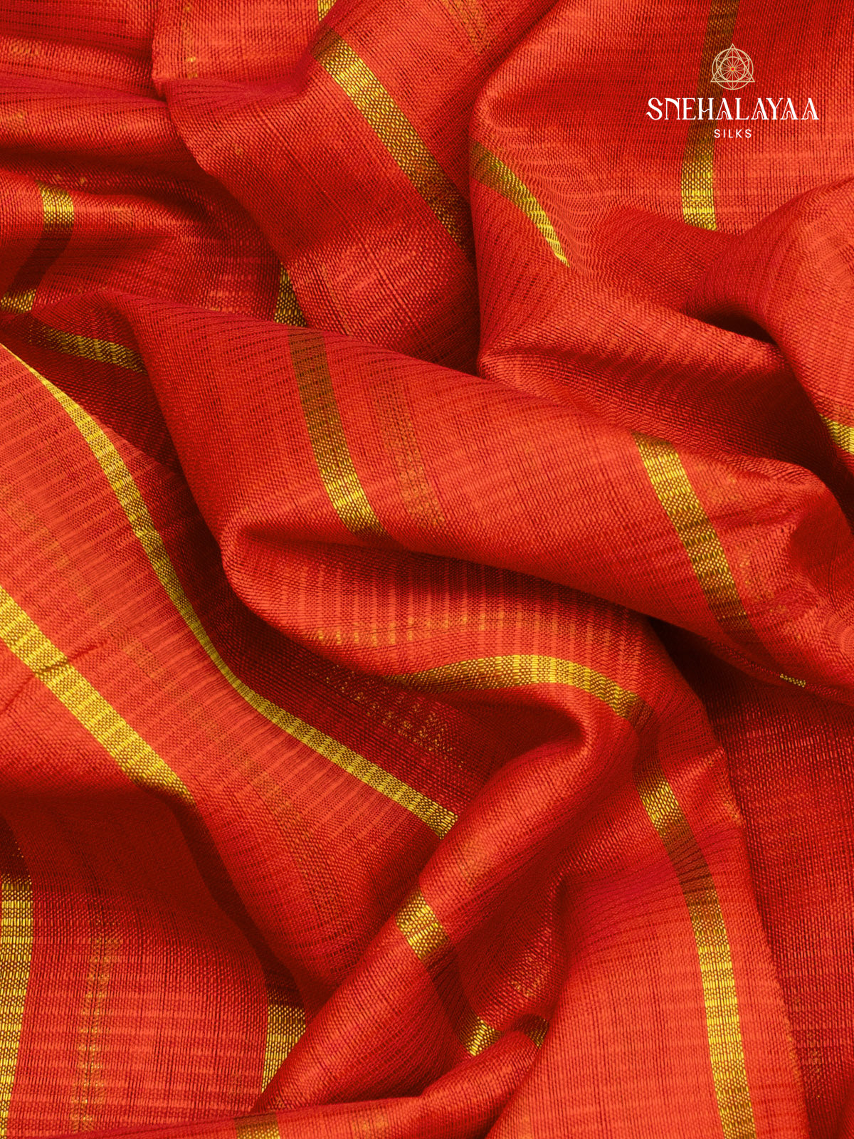 Orange Mangalagiri Silk Cotton Saree