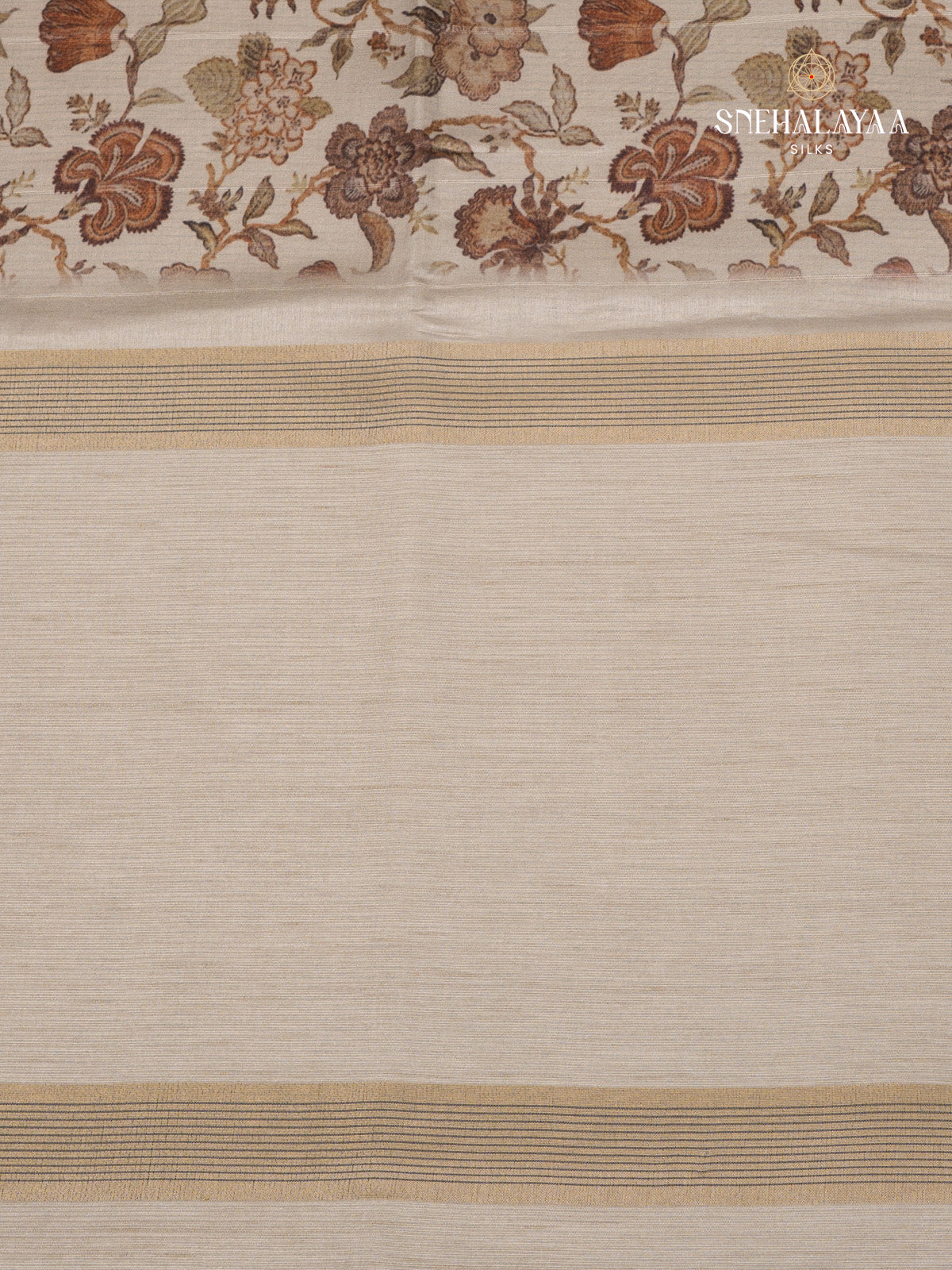 Off White Tussar Saree