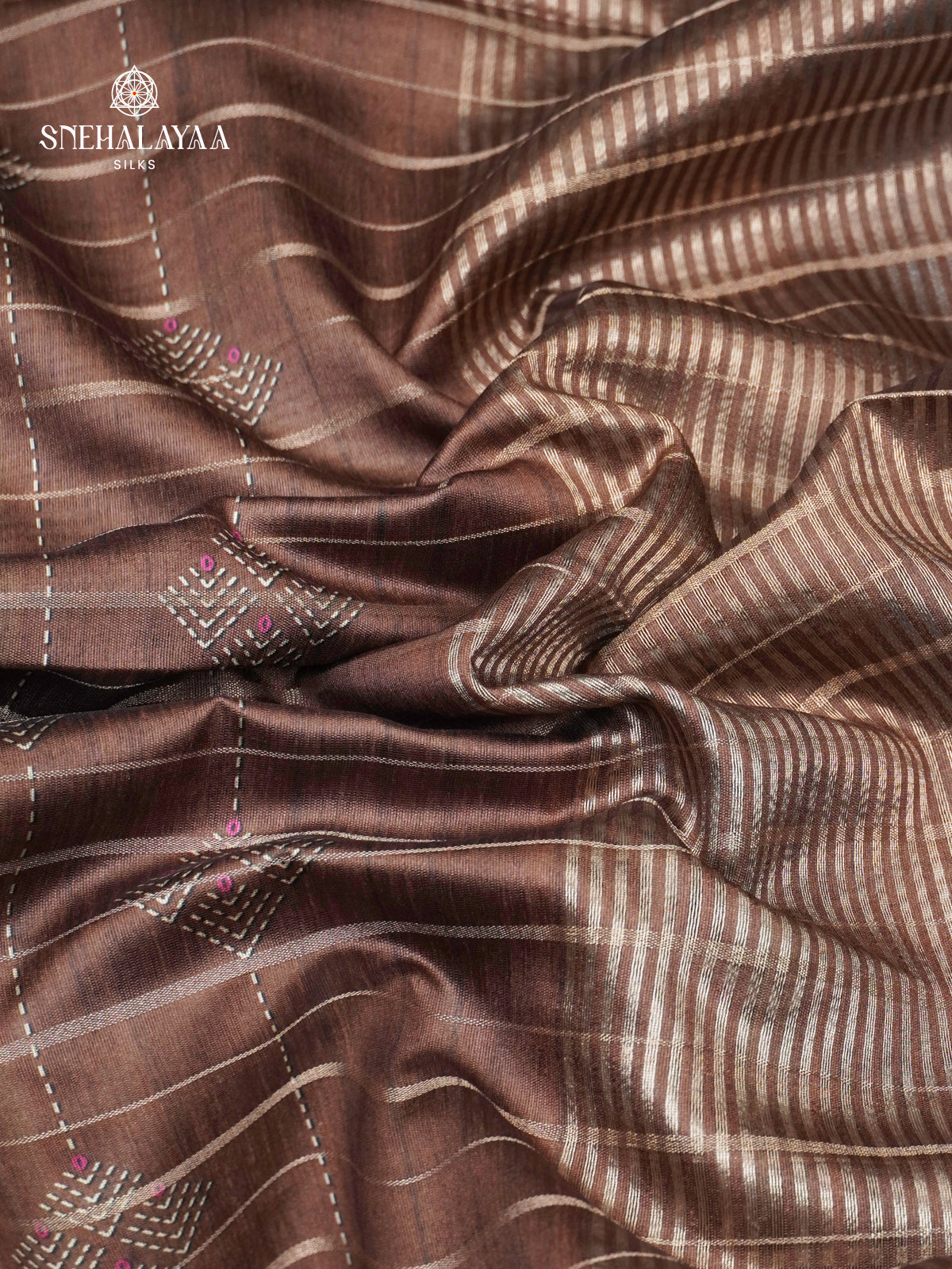 Brown Jute Saree