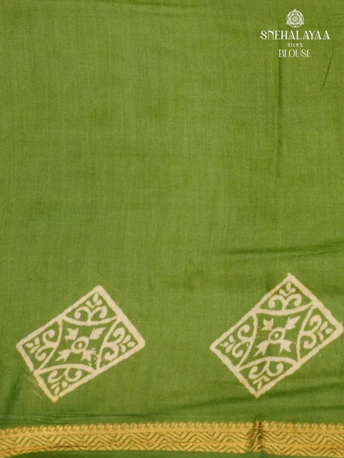 Olive Green Chanderi Saree