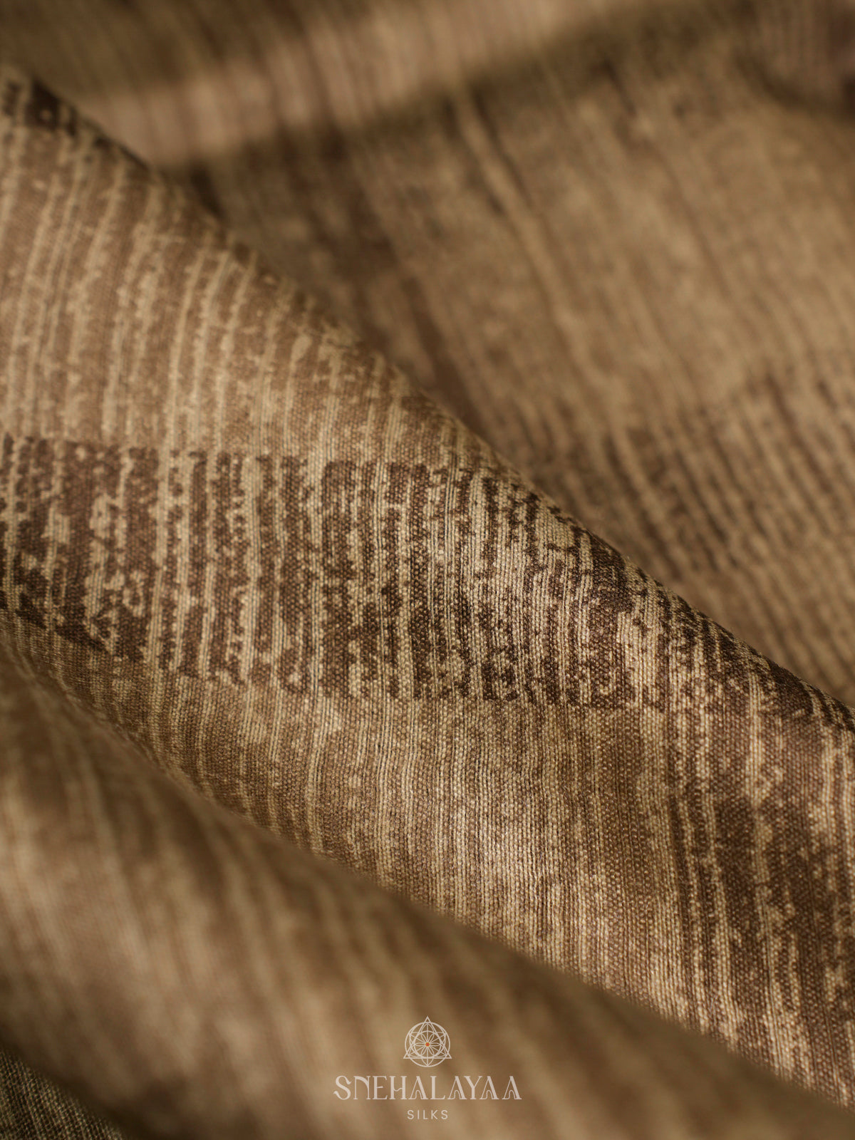 Brown Chanderi Saree