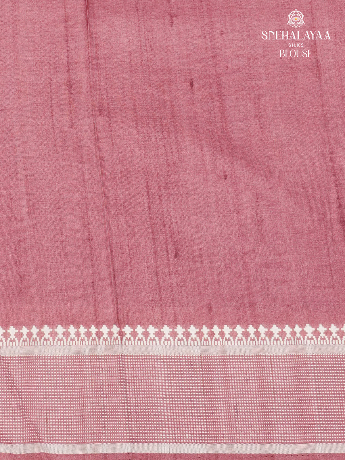 Pink Floral Printed Tussar Saree