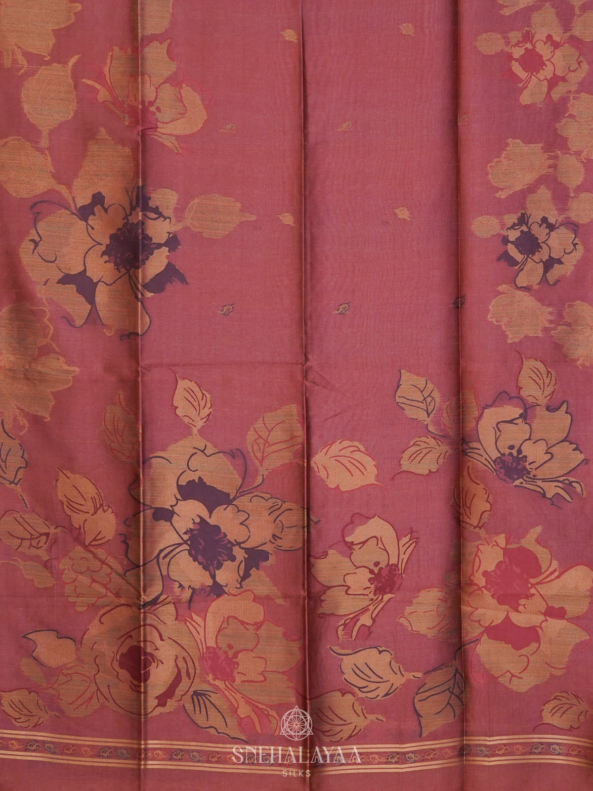 Dusky Rose Jute Saree
