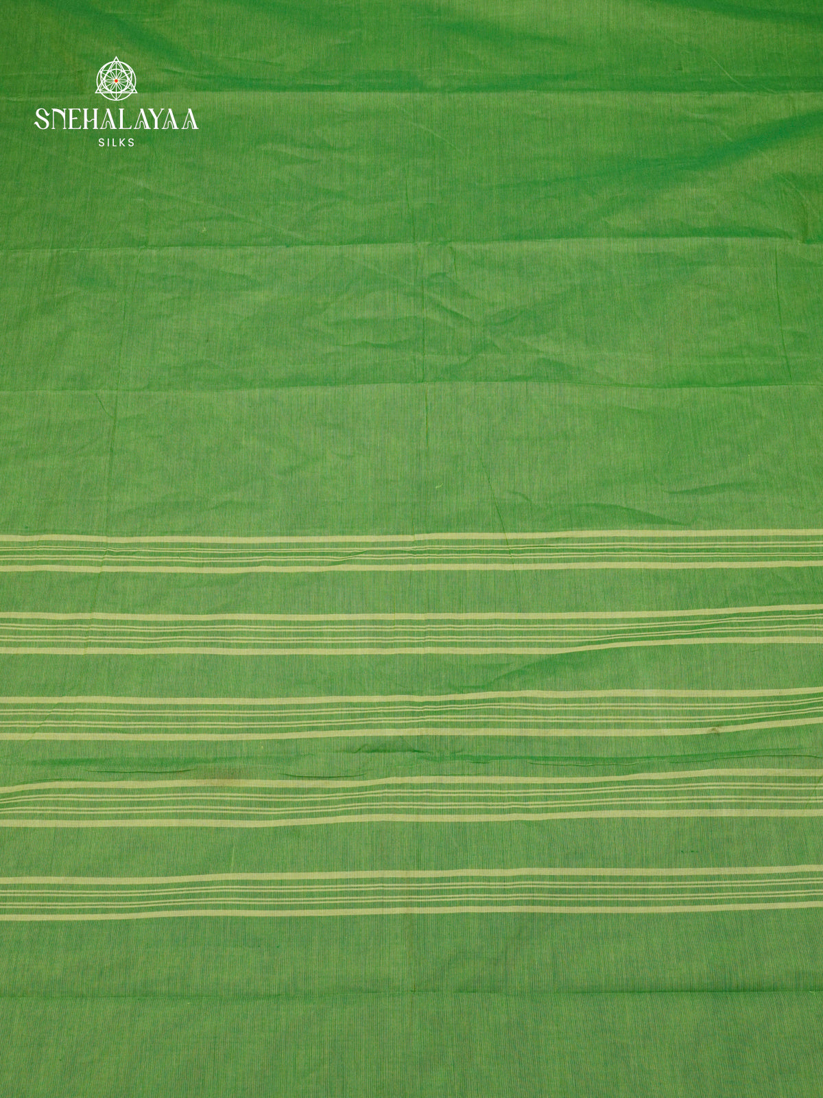 Classic Green Kanchi Cotton Saree with Traditional Irandu Karai Borders