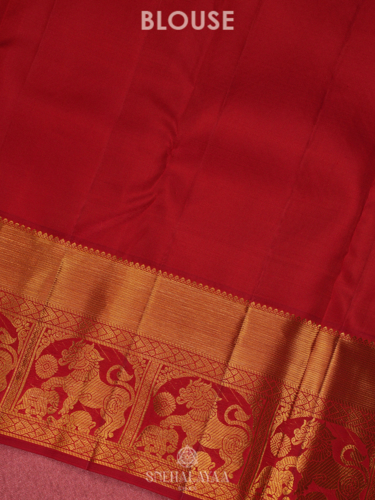 Peacock Blue Kanjivaram Silk Saree
