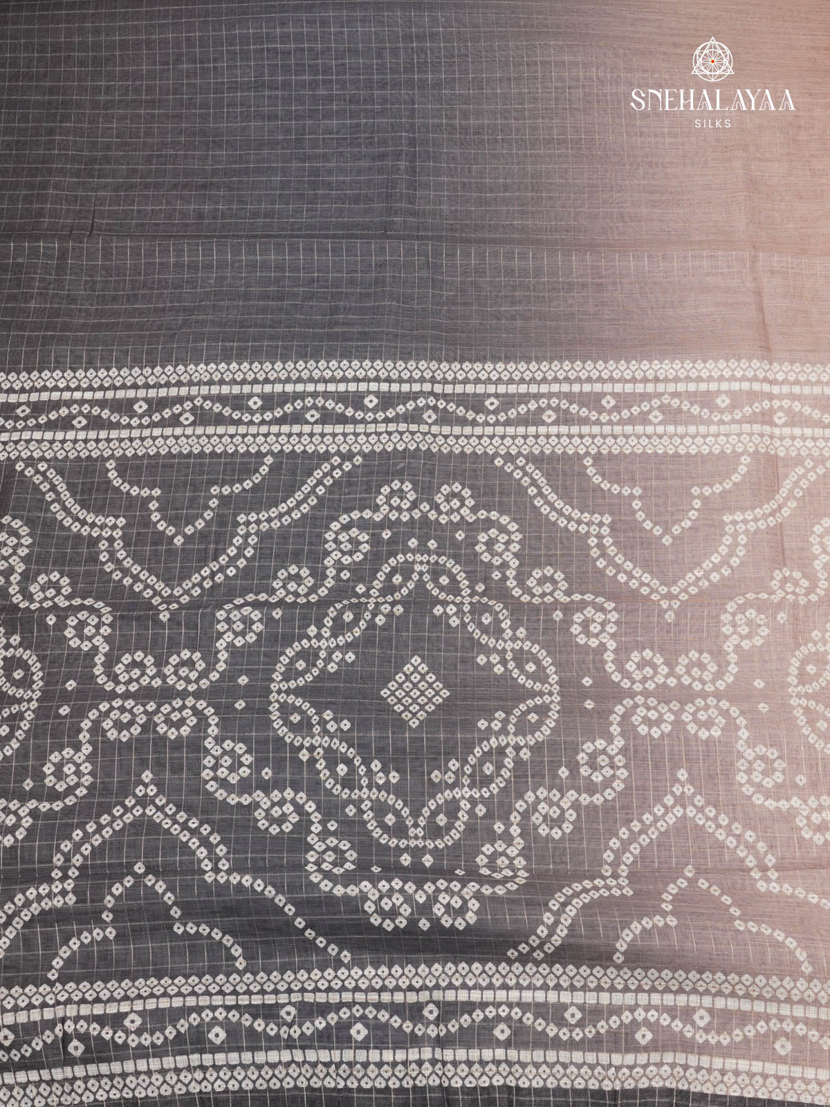 Charcol Black Linen Saree