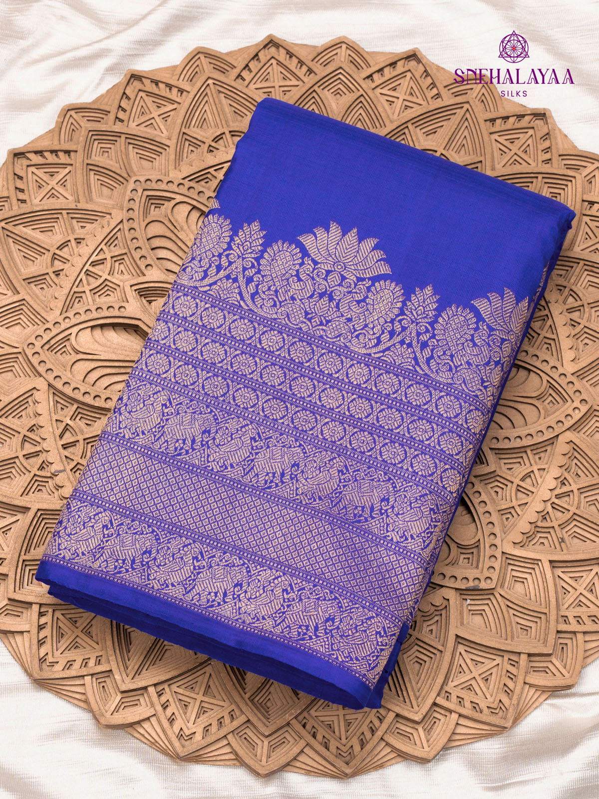 Navy Blue Kanjivaram Silk Saree