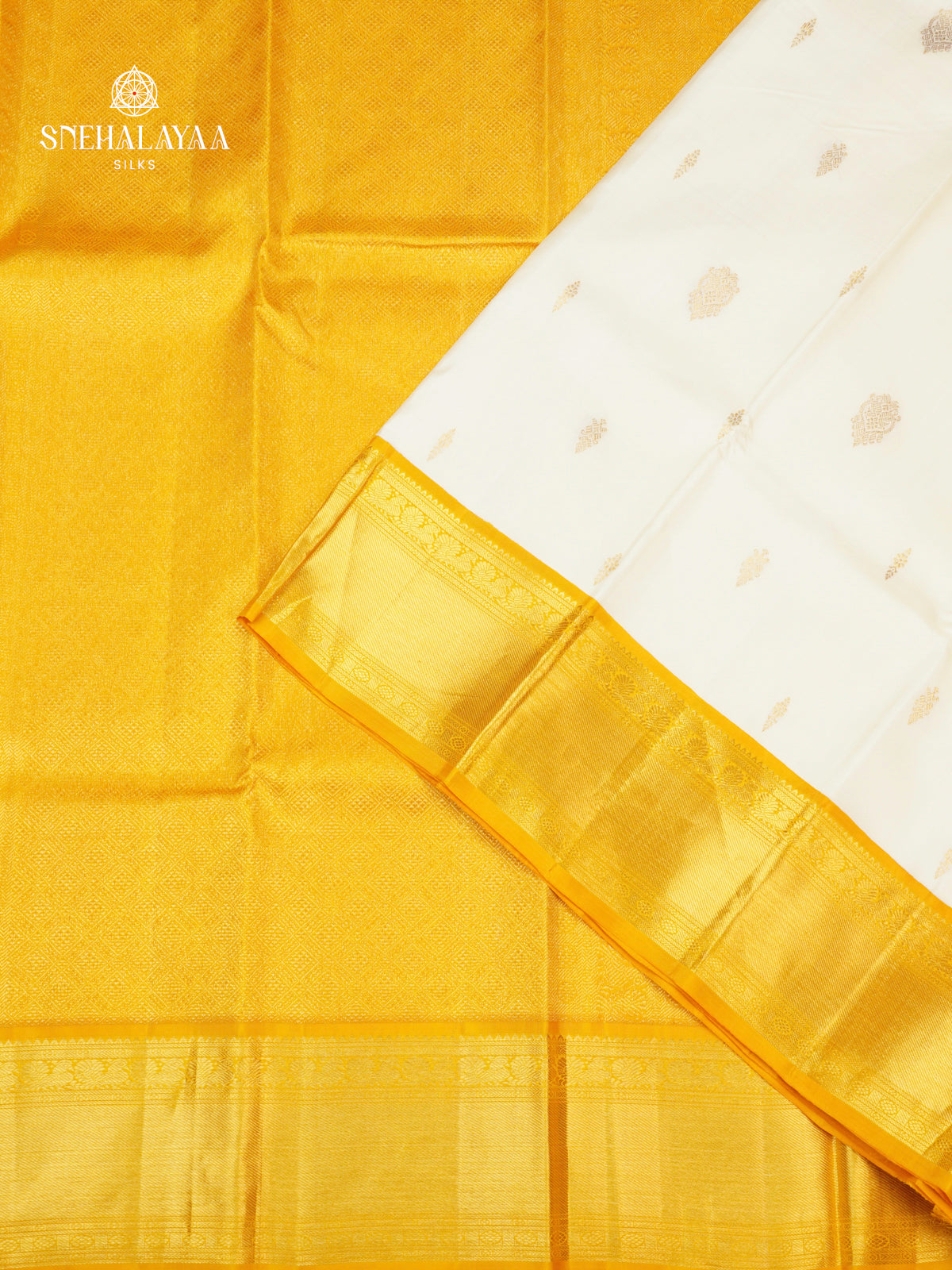 White Kanjivaram Silk Saree