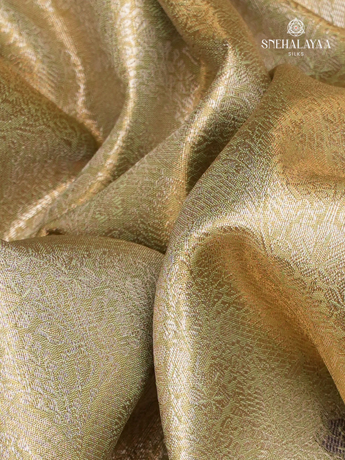 Pale Golden Art Silk Saree
