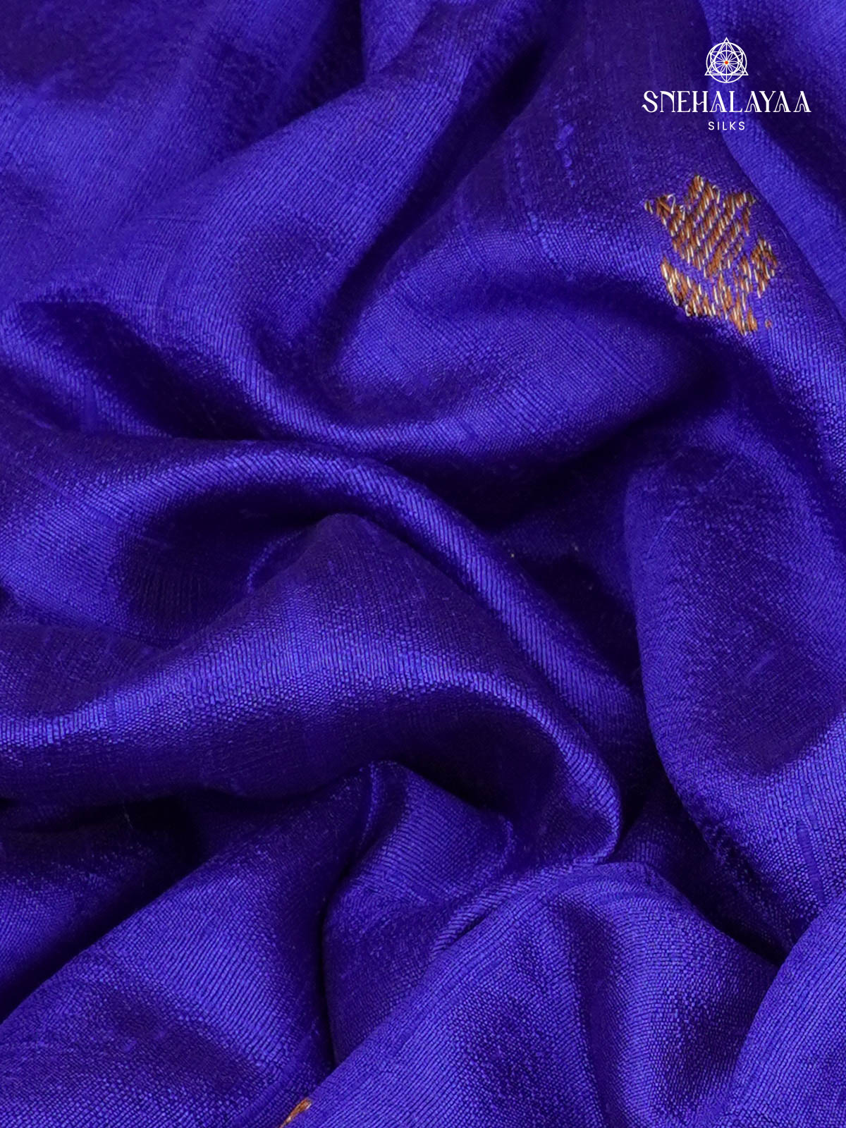 Rich Blue Banaras Raw Silk Saree