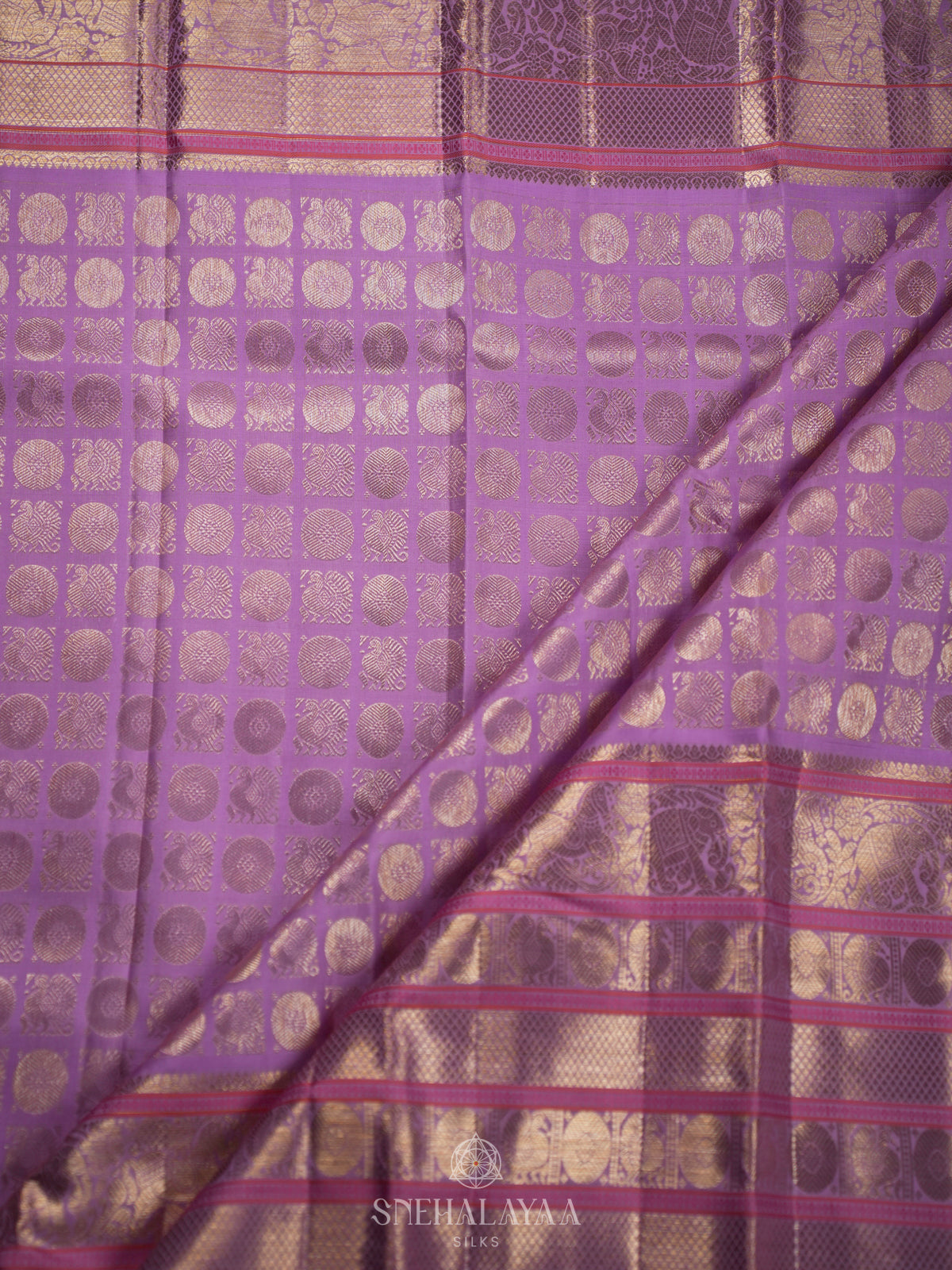 Lavender Kanjivaram Silk Saree