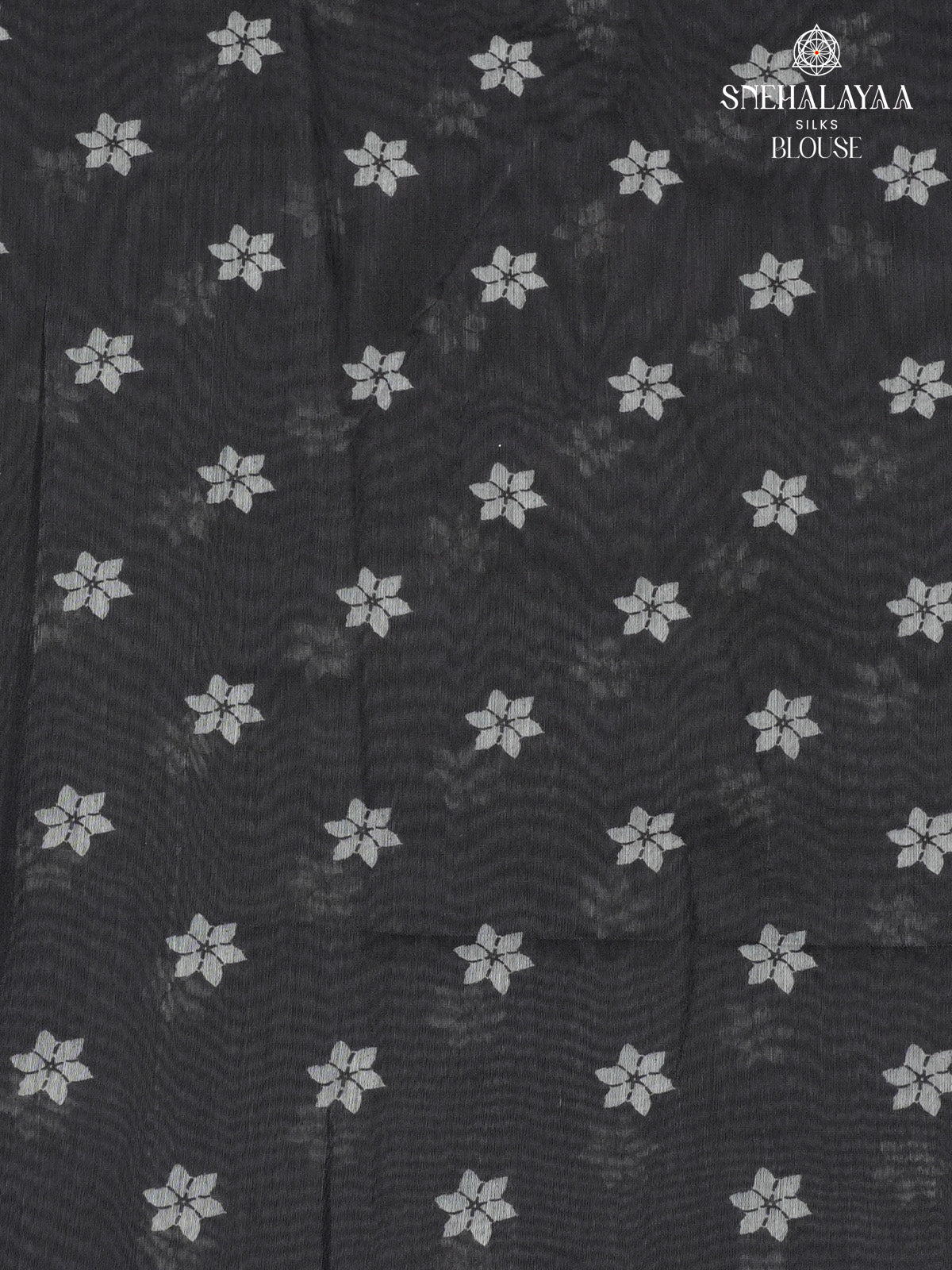 Black Printed Linen Saree