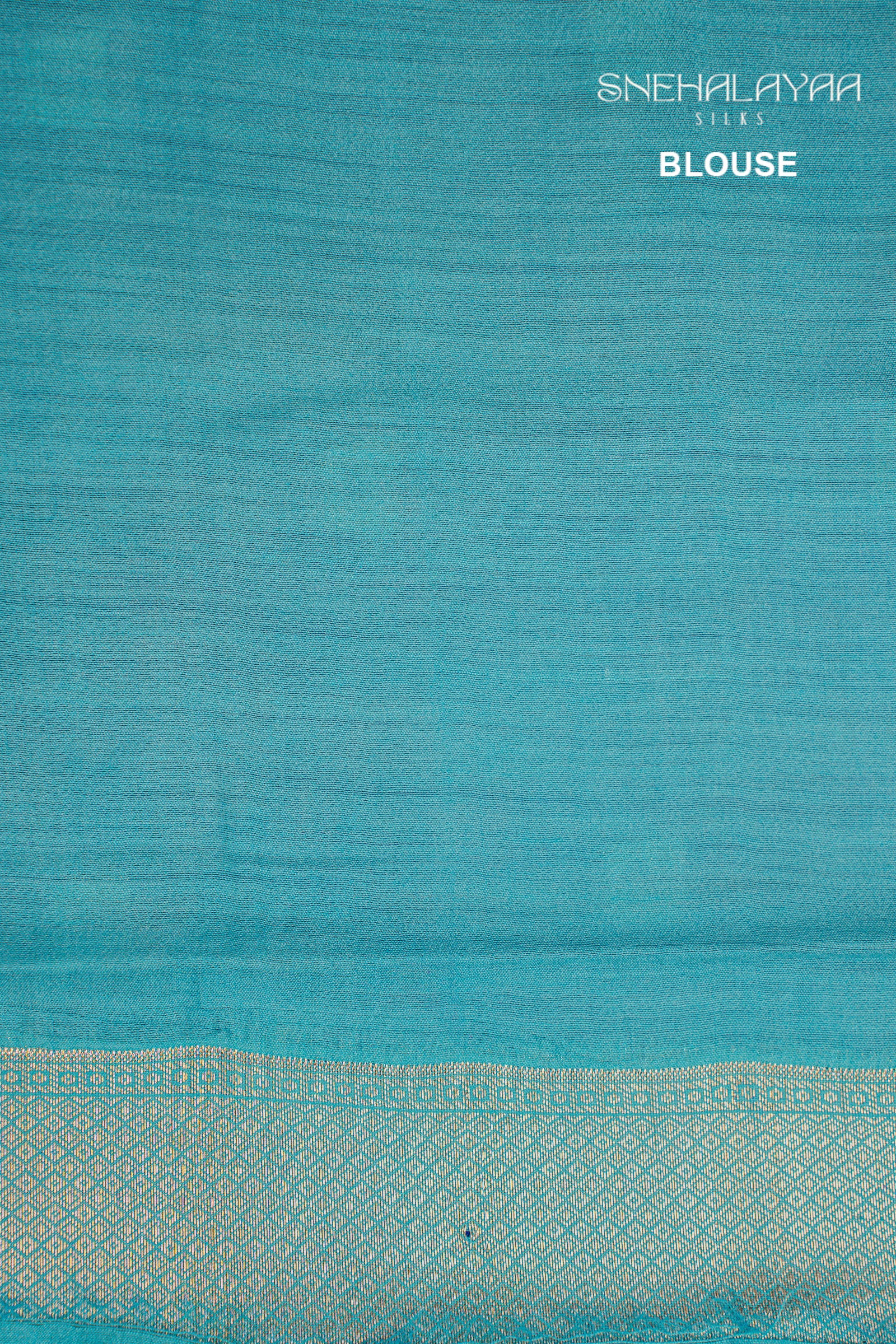 Azure Blue Banaras Dupion Silk Saree