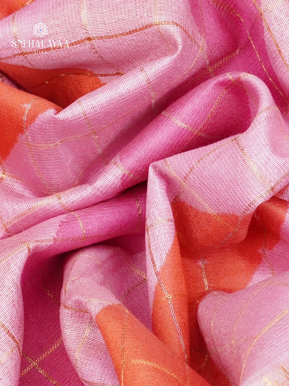 Pink Bamboo Silk Saree