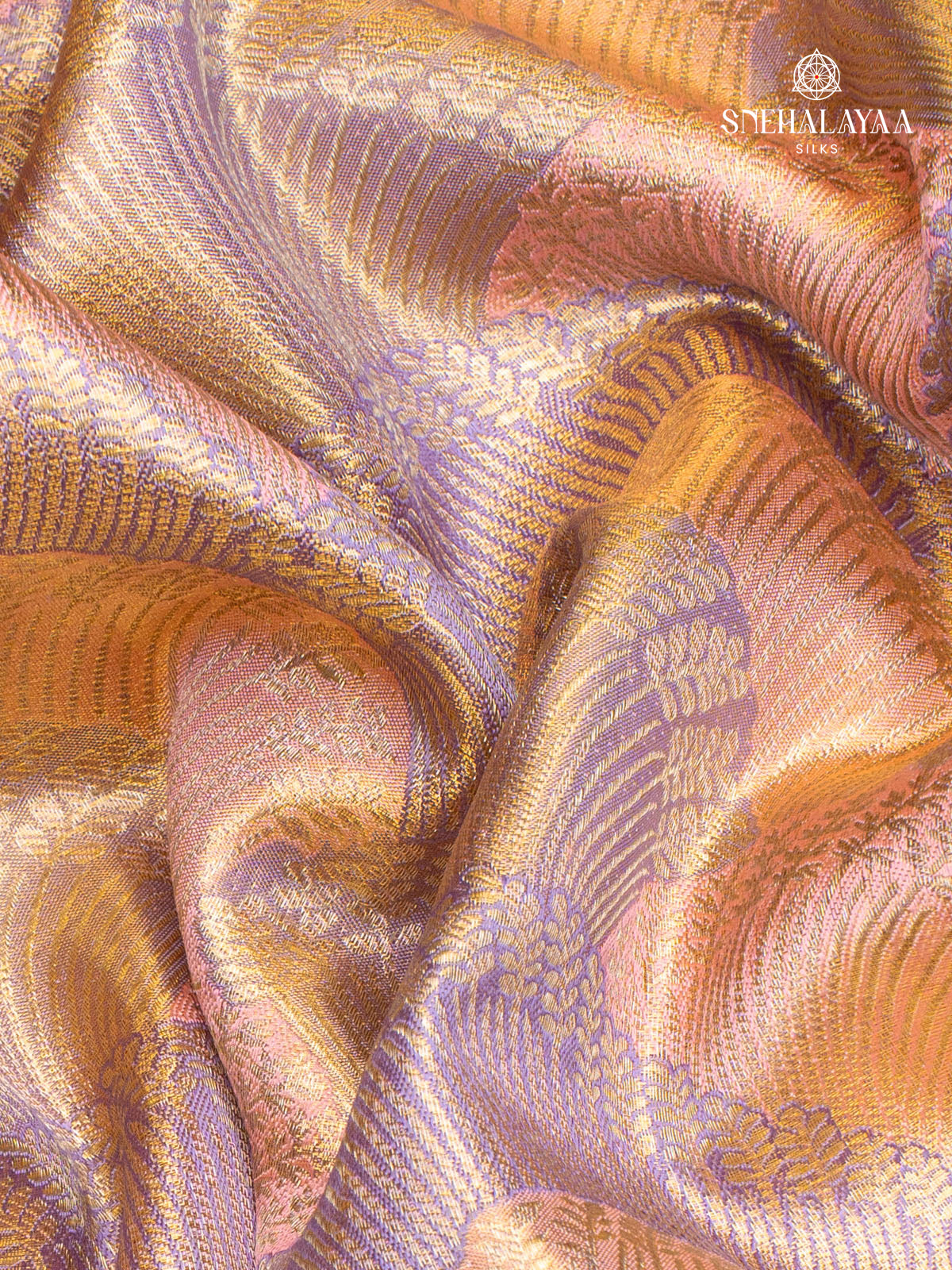 Peach Kanjivaram Silk Saree