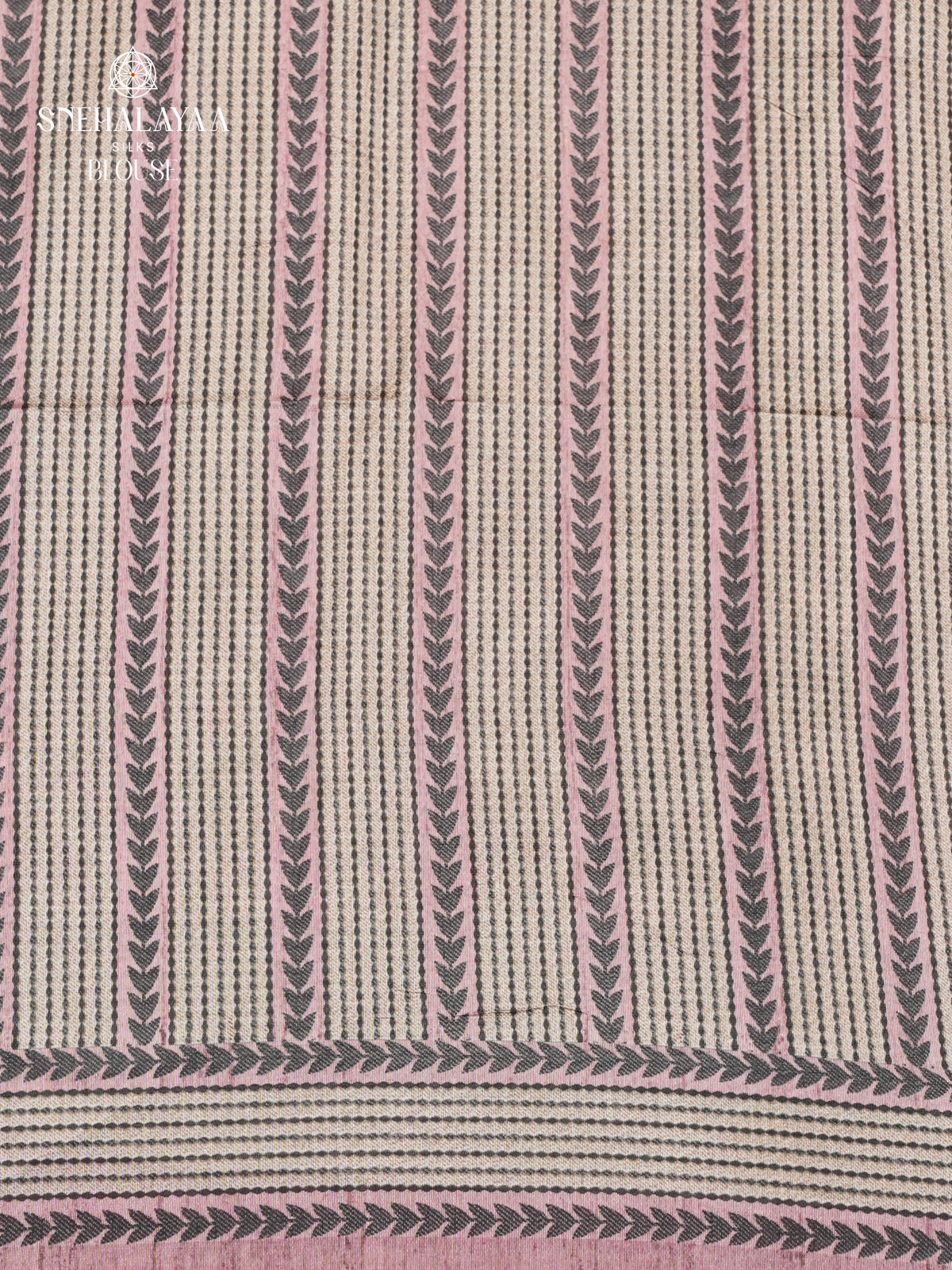 Pale Pink Tussar Embroidery Saree