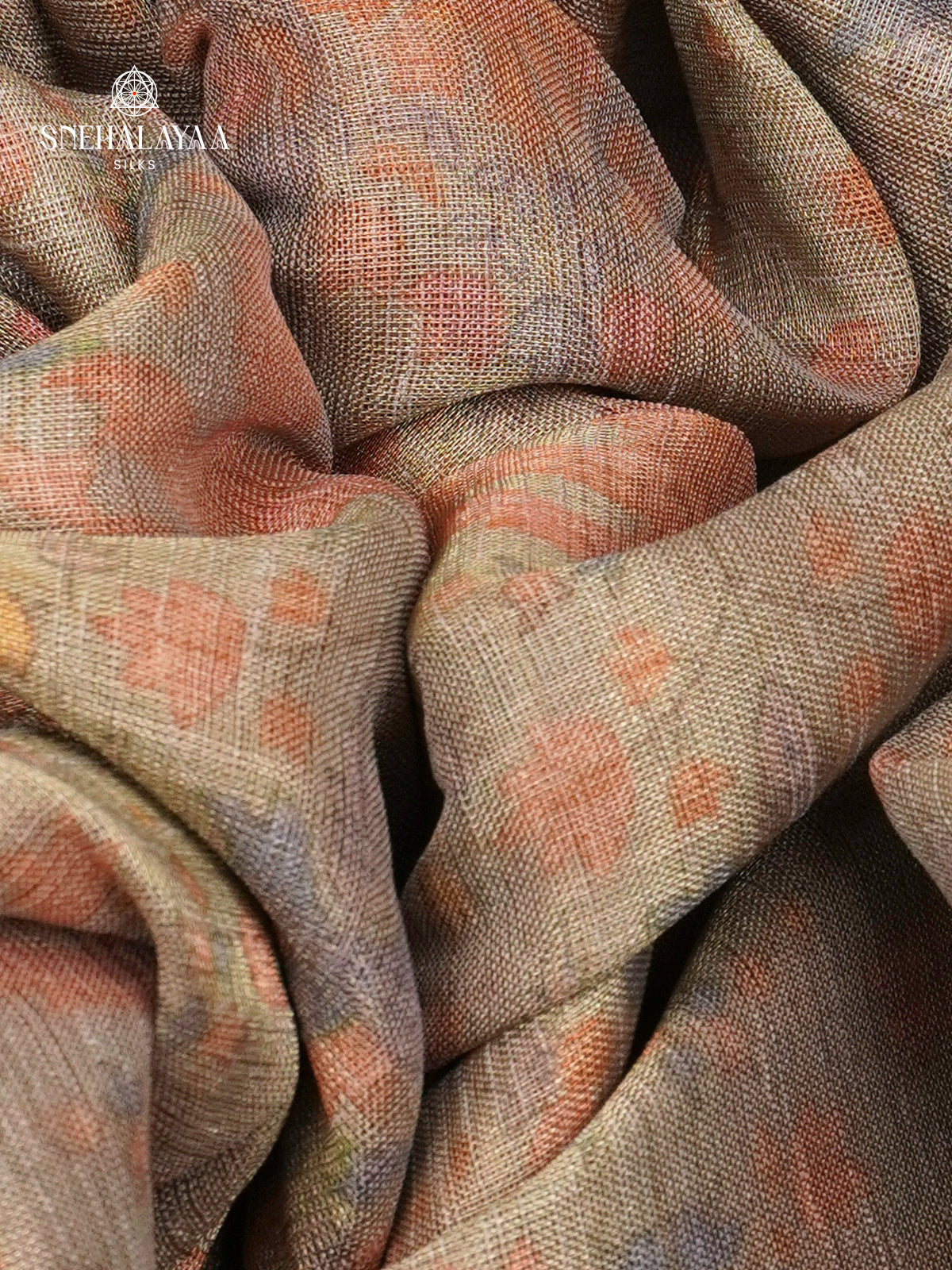 Grey Linen Tissue Saree