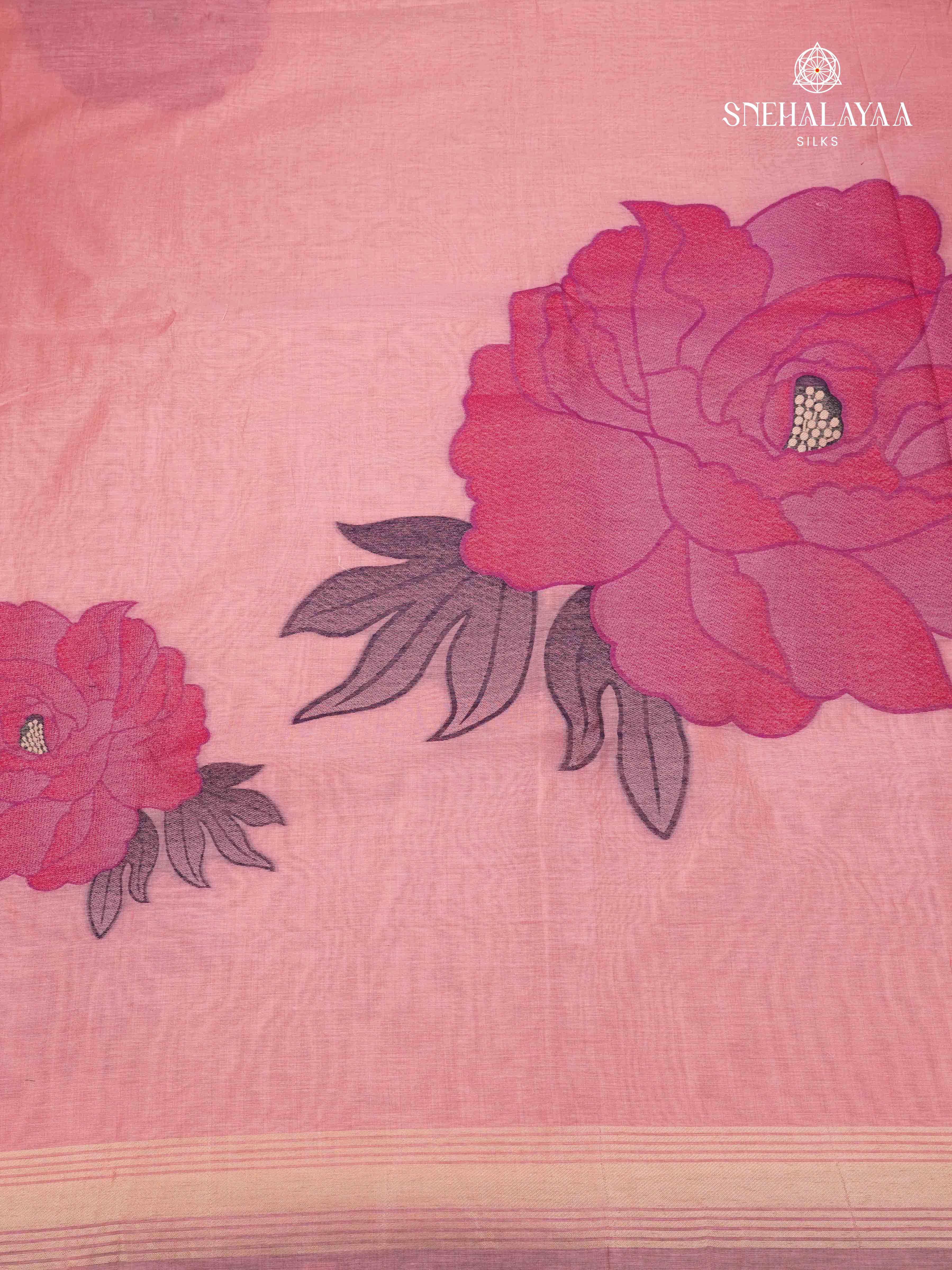 Pink Munga Cotton Saree