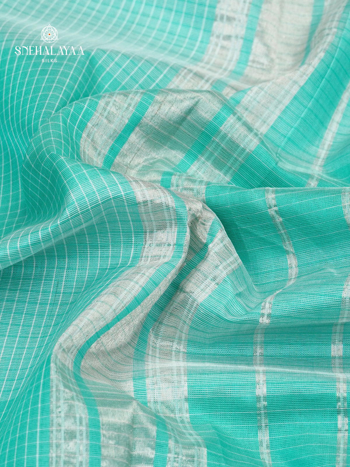 Sky Blue Mangalagiri Silk Cotton Saree