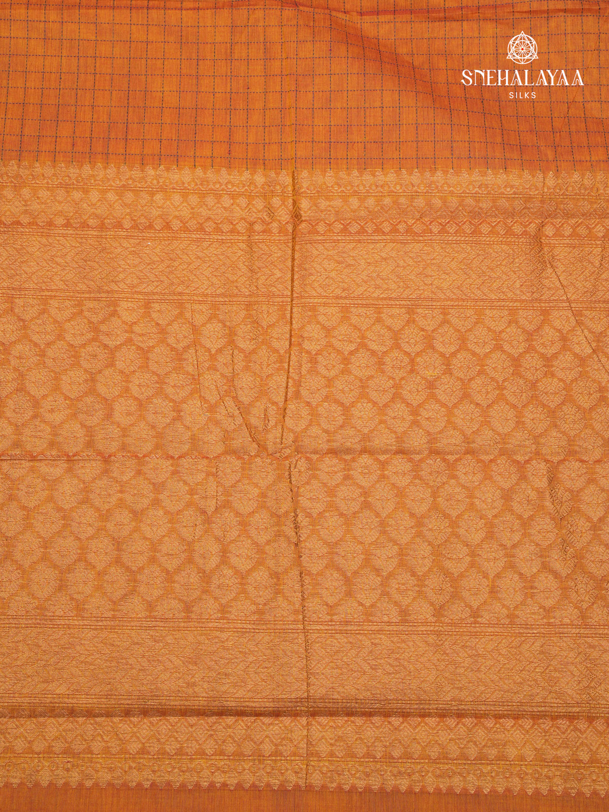 Orange Kanchi Cotton Saree