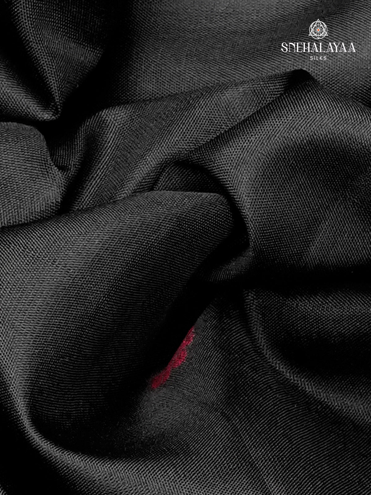 Black Borderless Kanjivaram Silk Saree