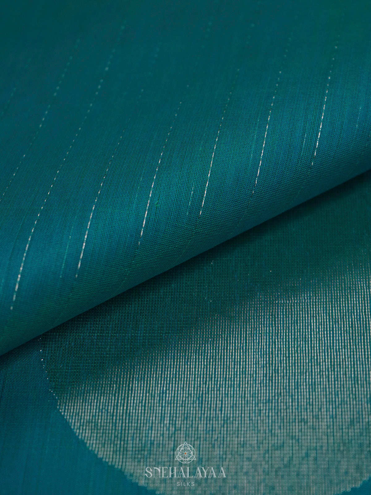 Blue Kora Silk Cotton Saree